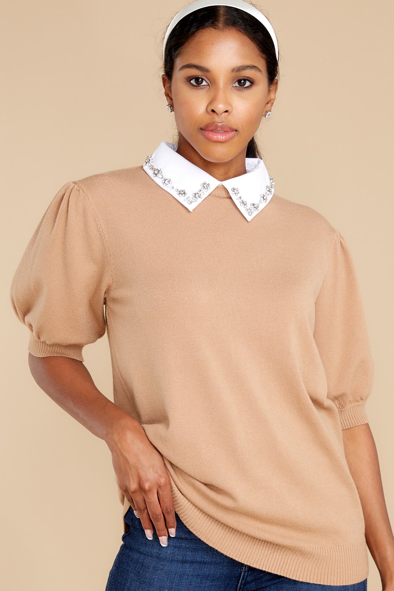 Fact Checker Tan Top