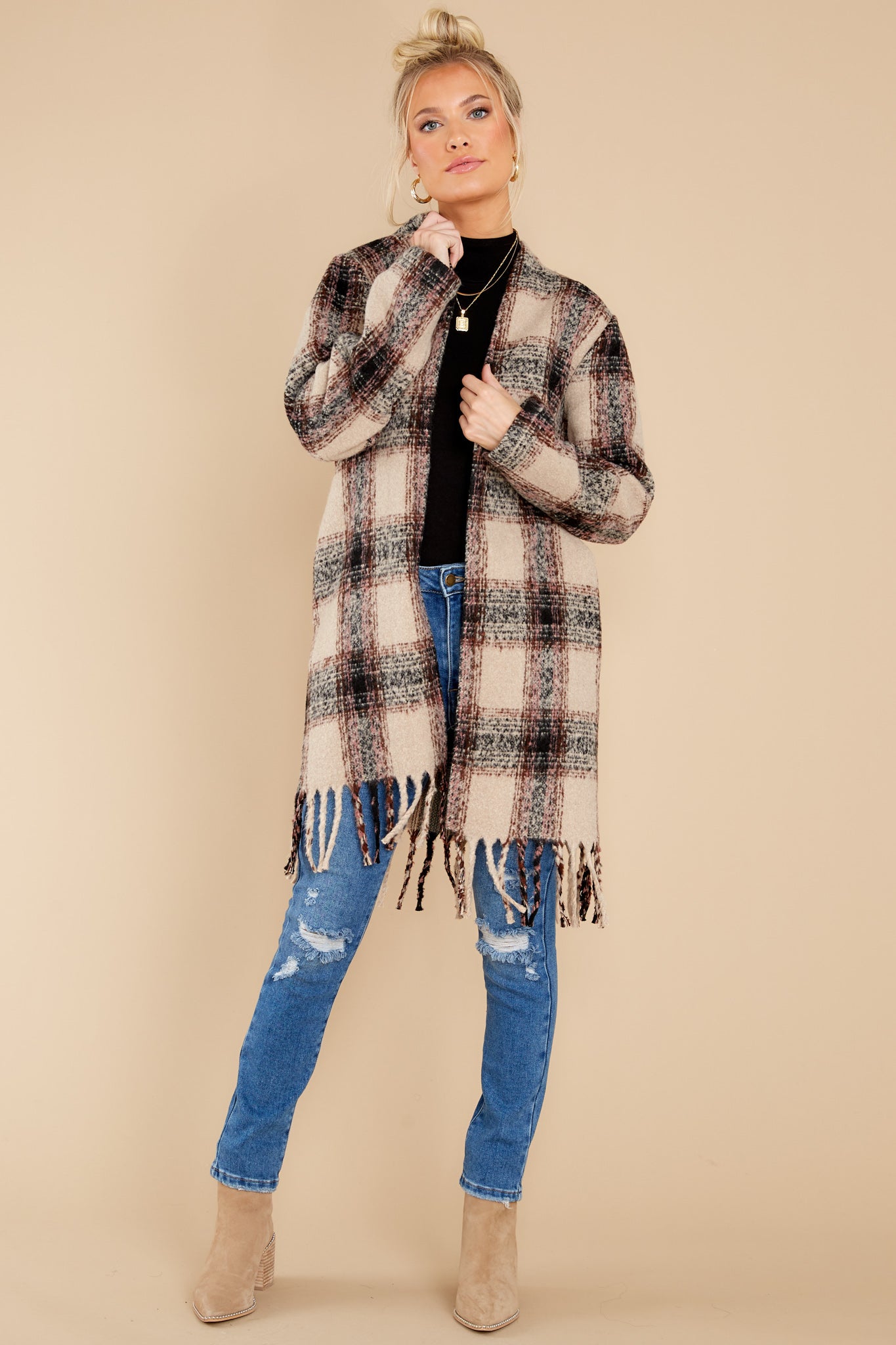Loose Ends Camel Coat