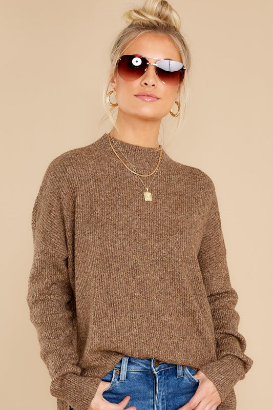 Natalie Brown Melange Sweater
