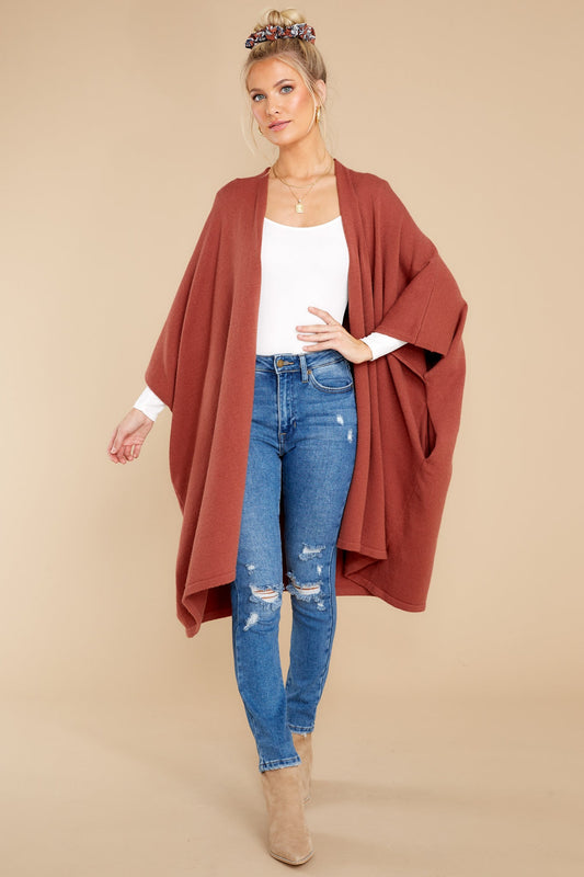Carefree Days Rust Cardigan