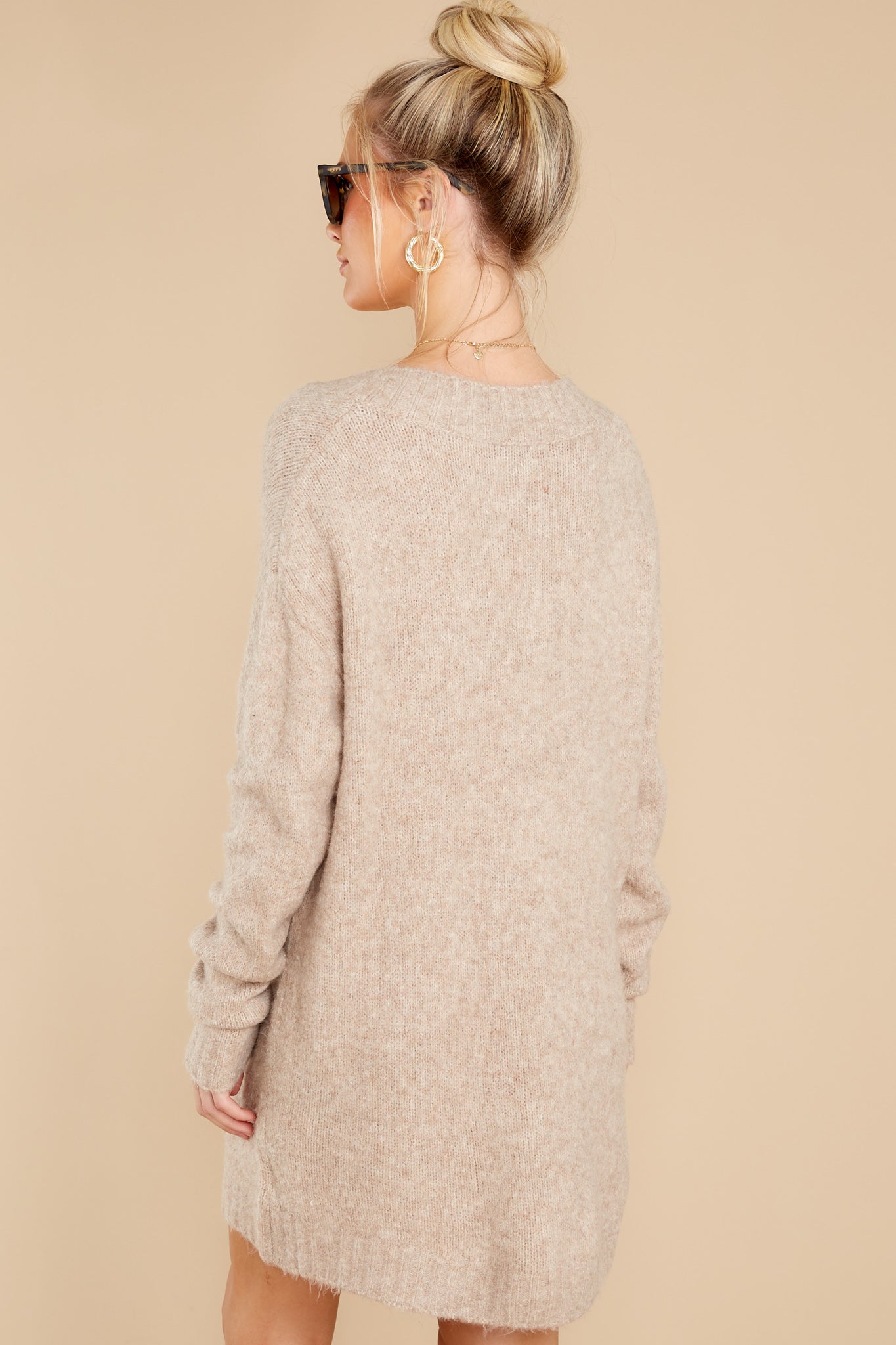 Forever In Love Oatmeal Tunic Sweater