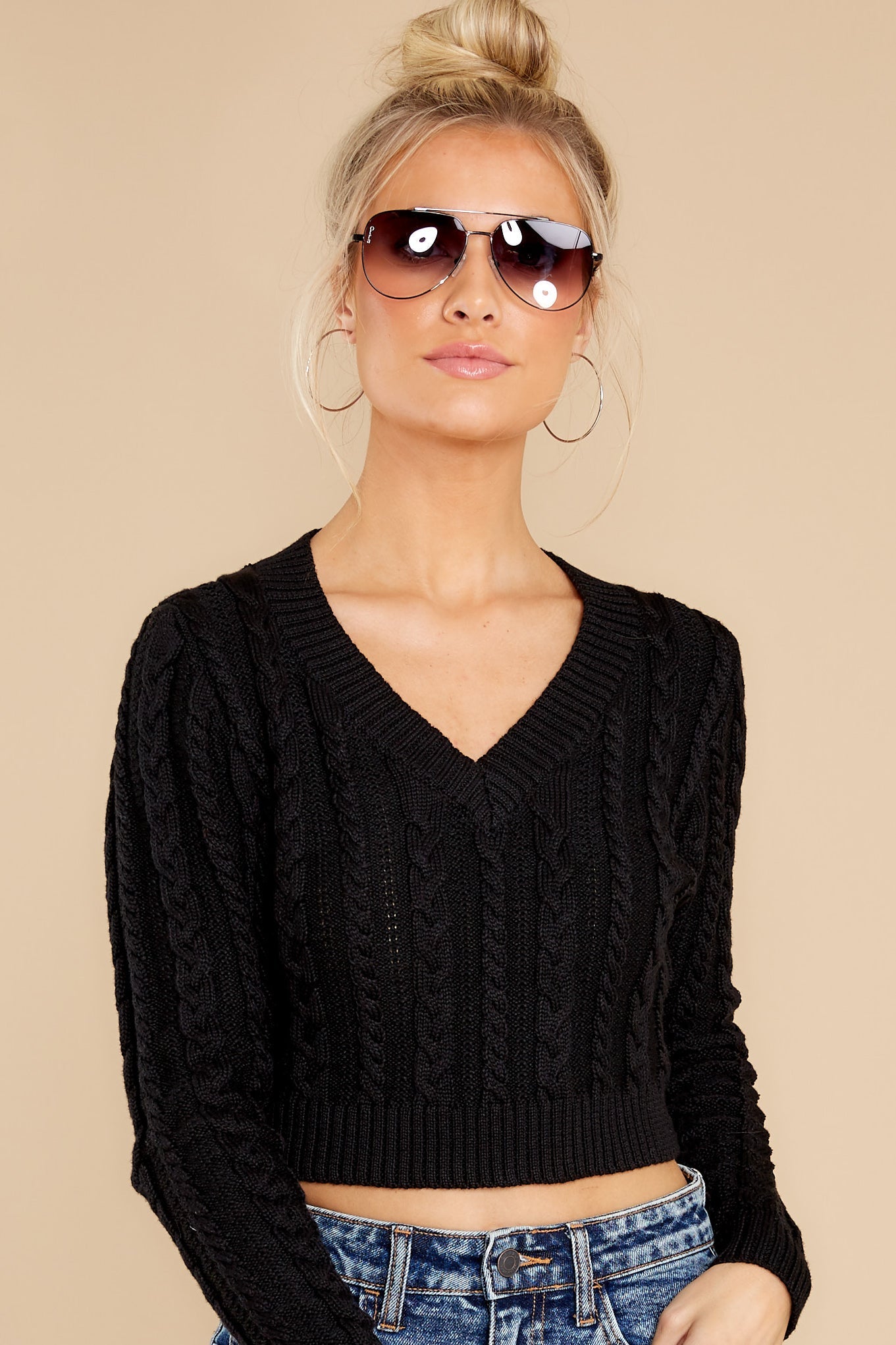Making Me Blush Black Sweater