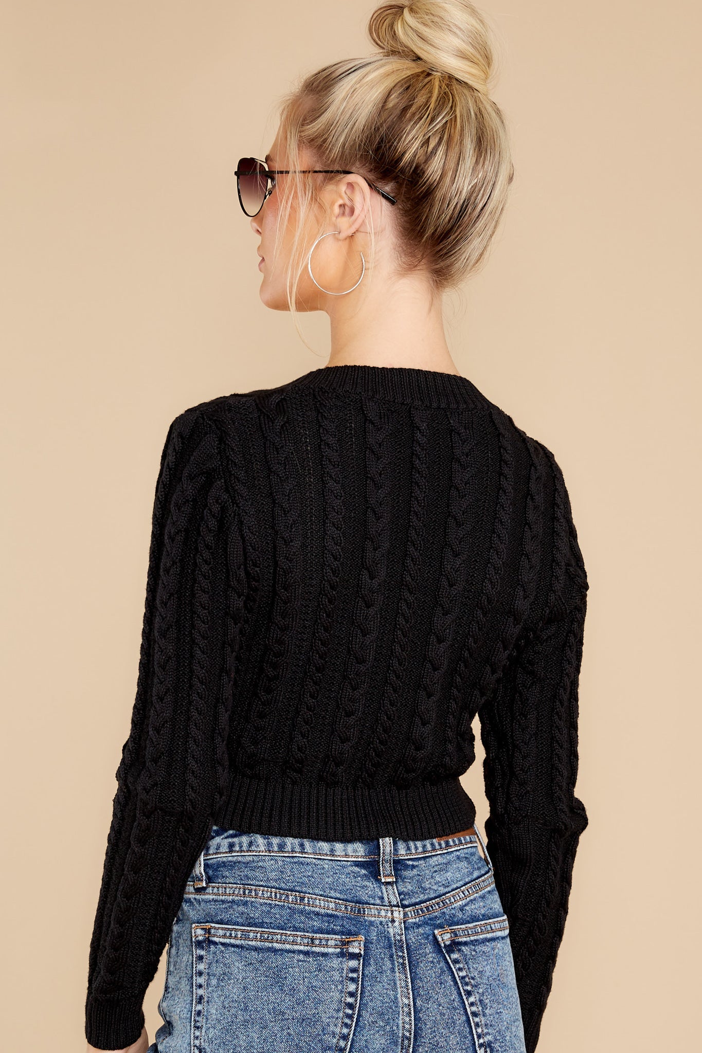 Making Me Blush Black Sweater