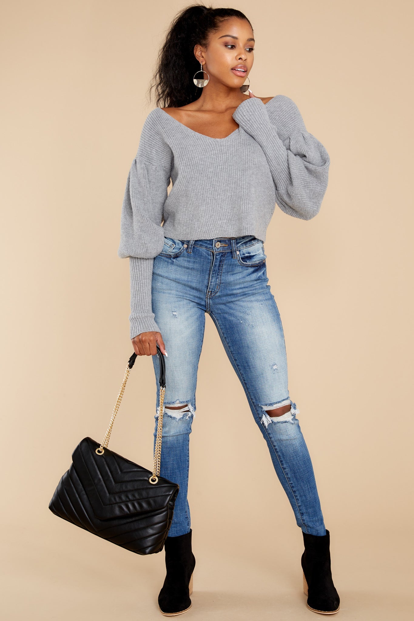 Exceptionally Dapper Grey Sweater