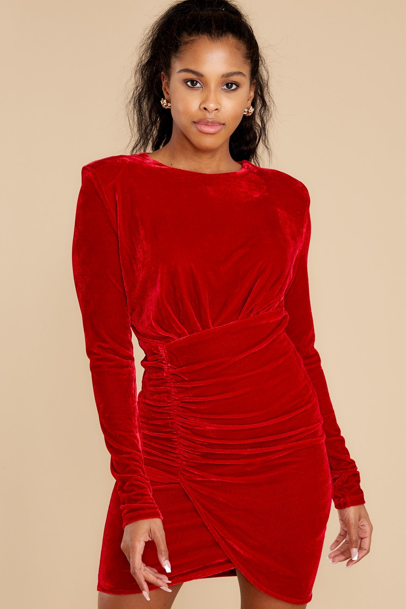 Last To Leave Red Velvet Dress