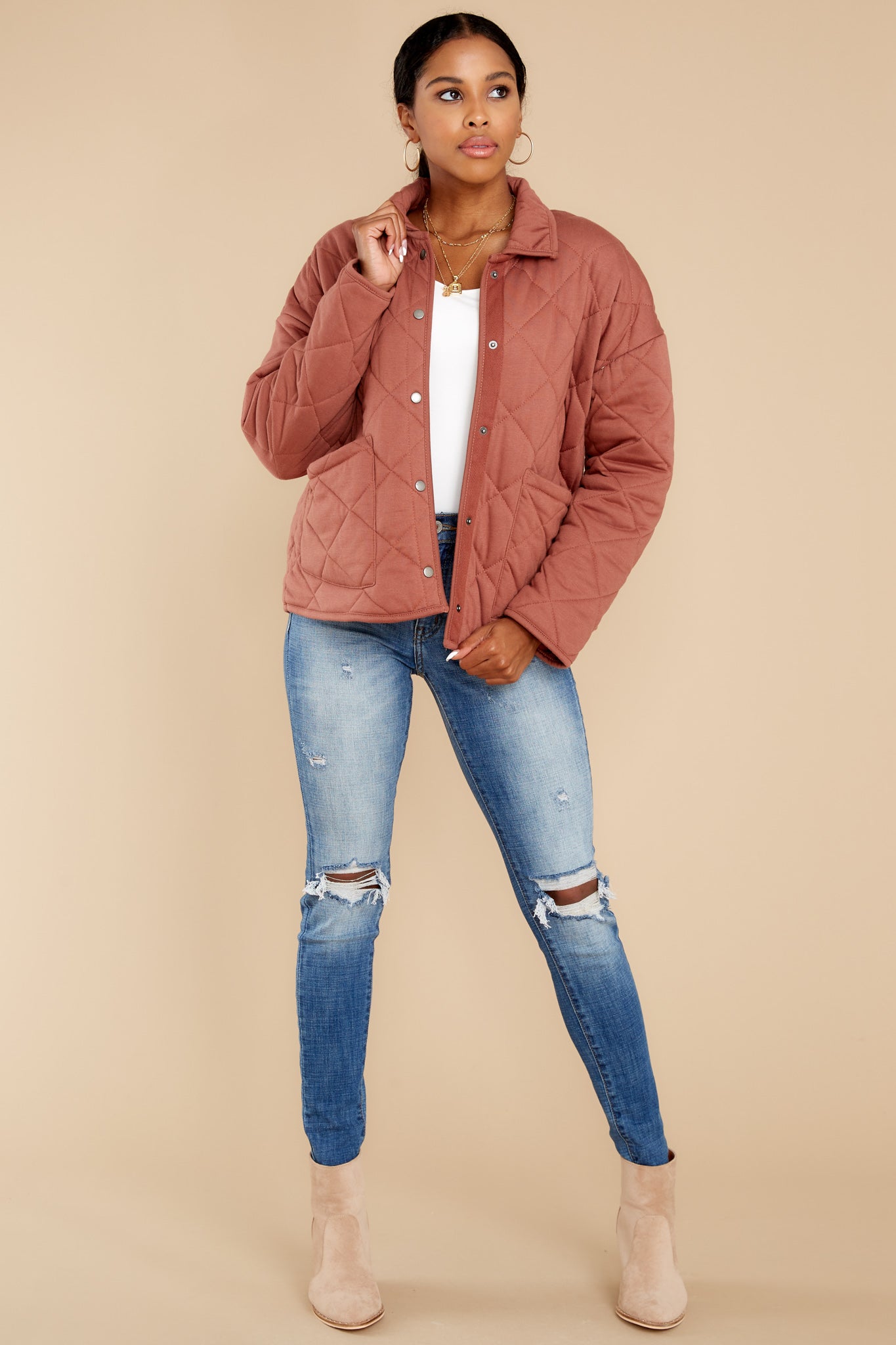 Chic Business Marsala Jacket