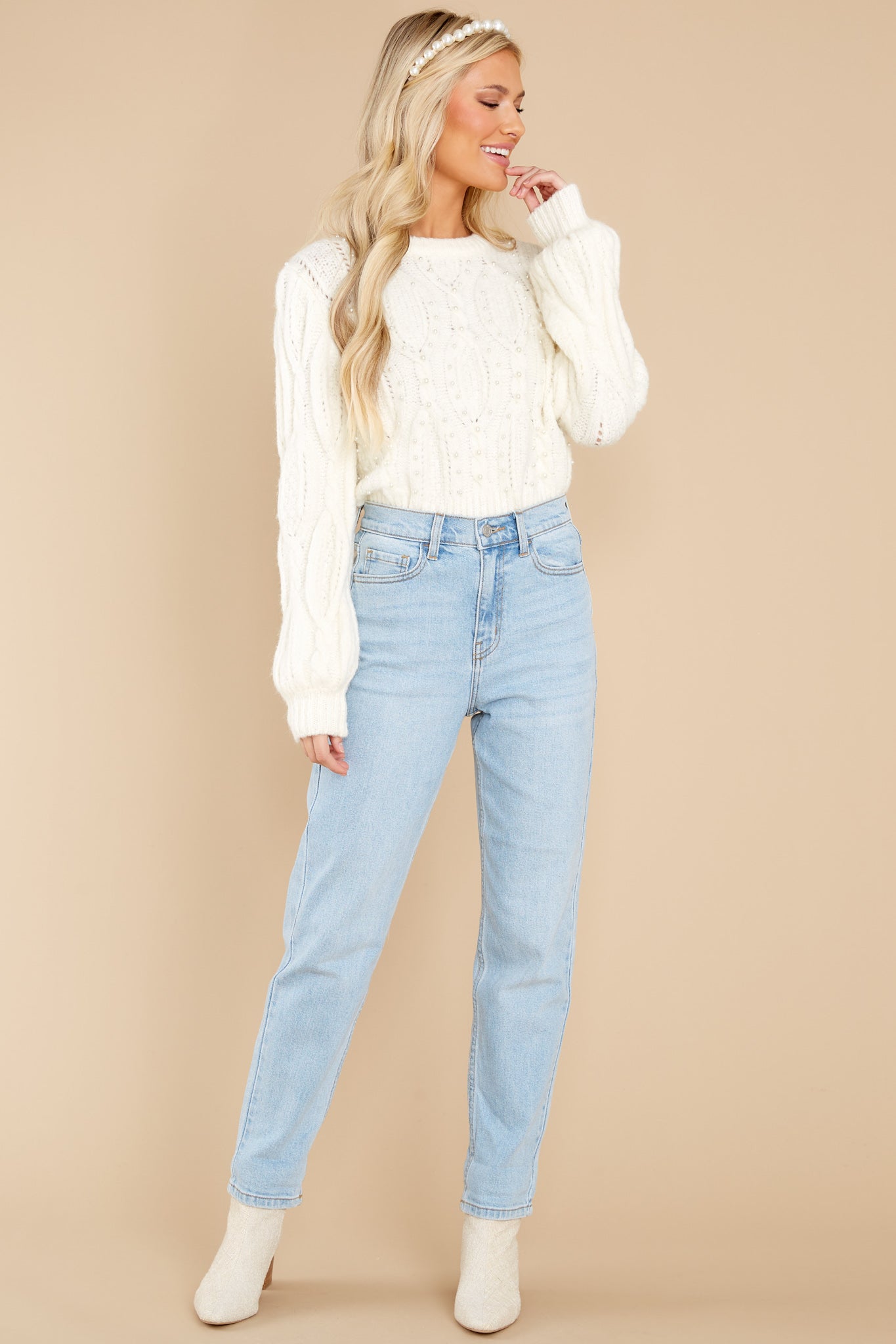 Loving Game Ivory Sweater