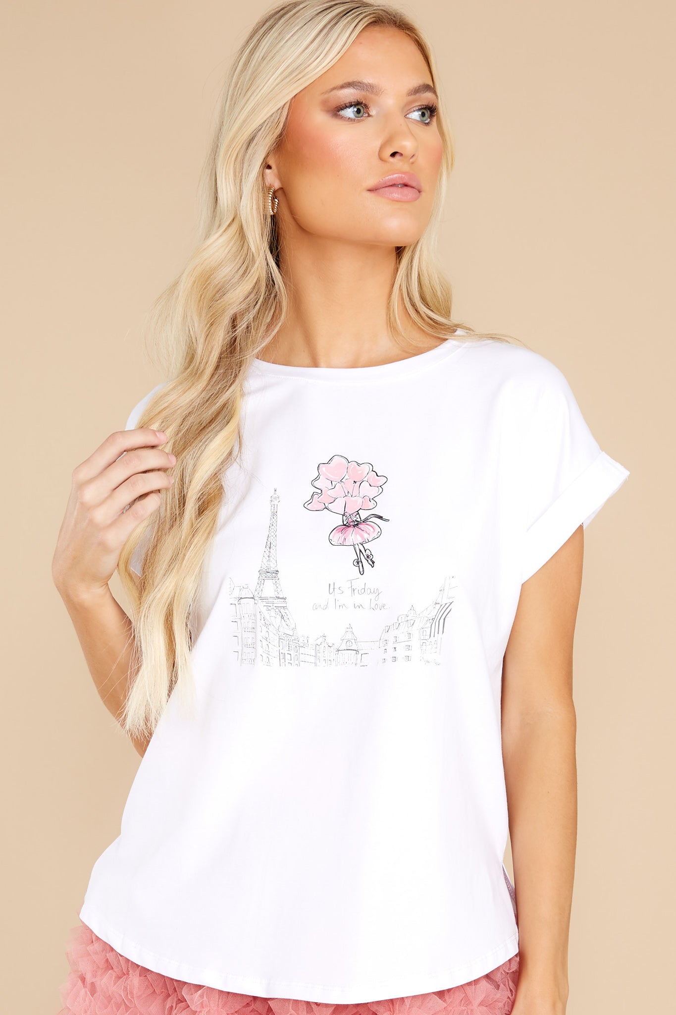 City of Love White Graphic Tee