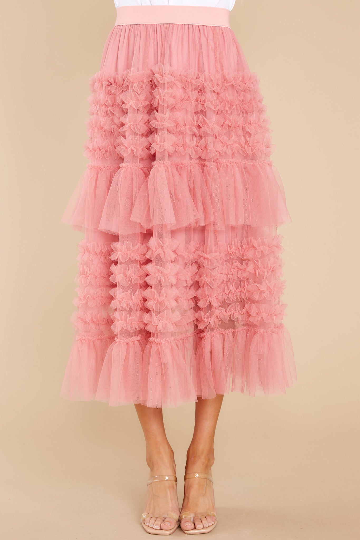 Blissfully Beautiful Pink Midi Skirt