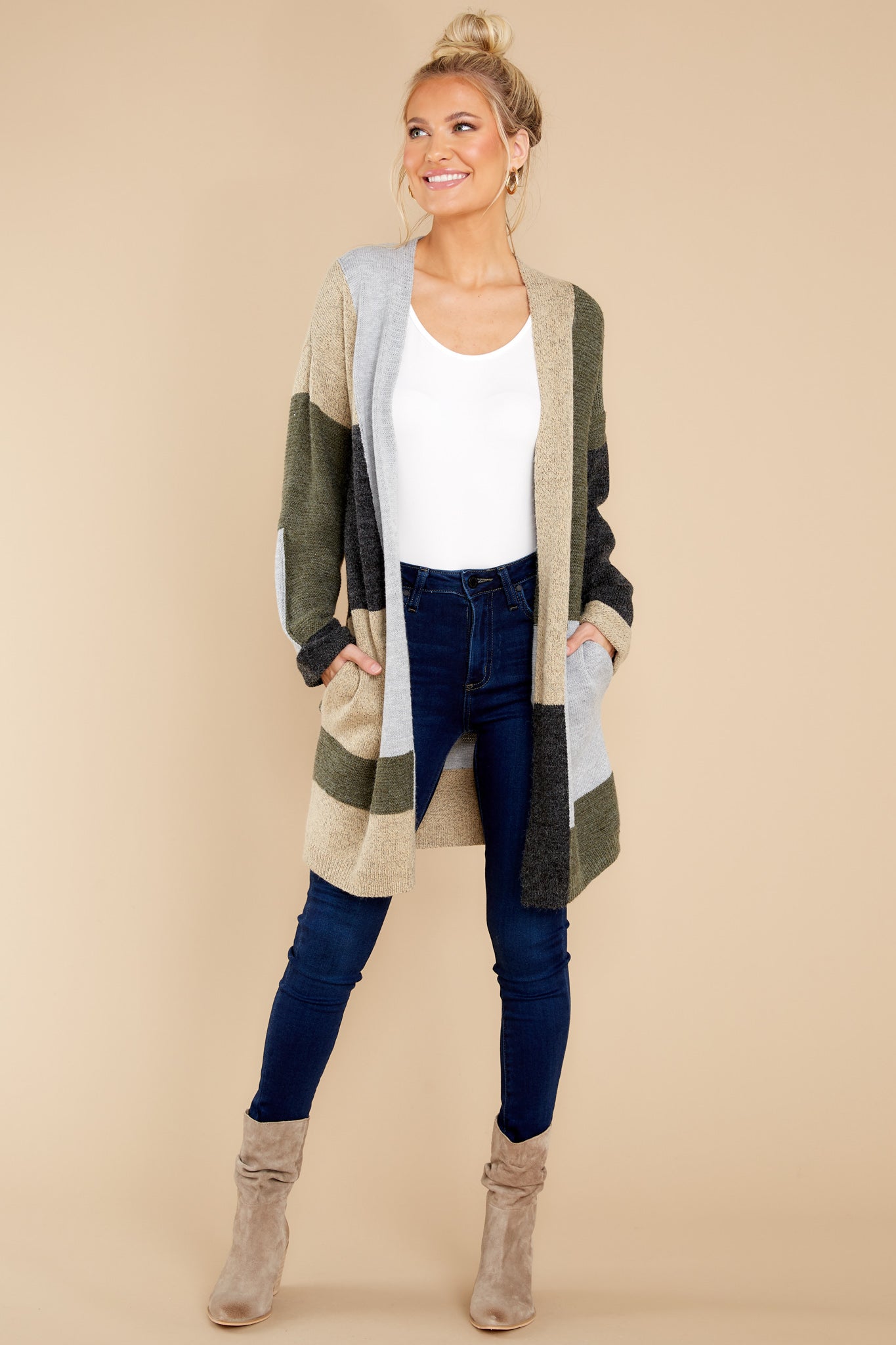 Penthouse Sweet Olive Multi Cardigan