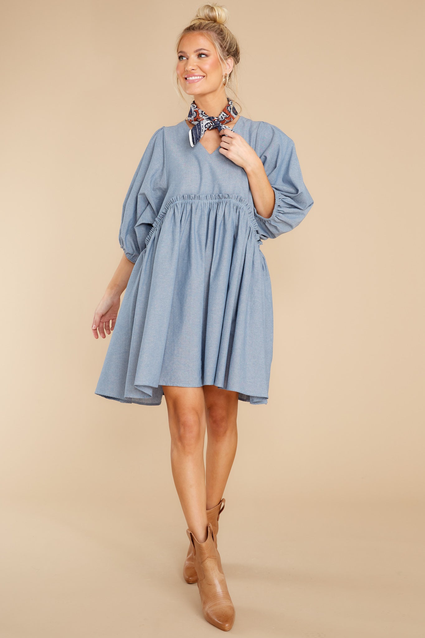 Magical Nights Light Chambray Dress