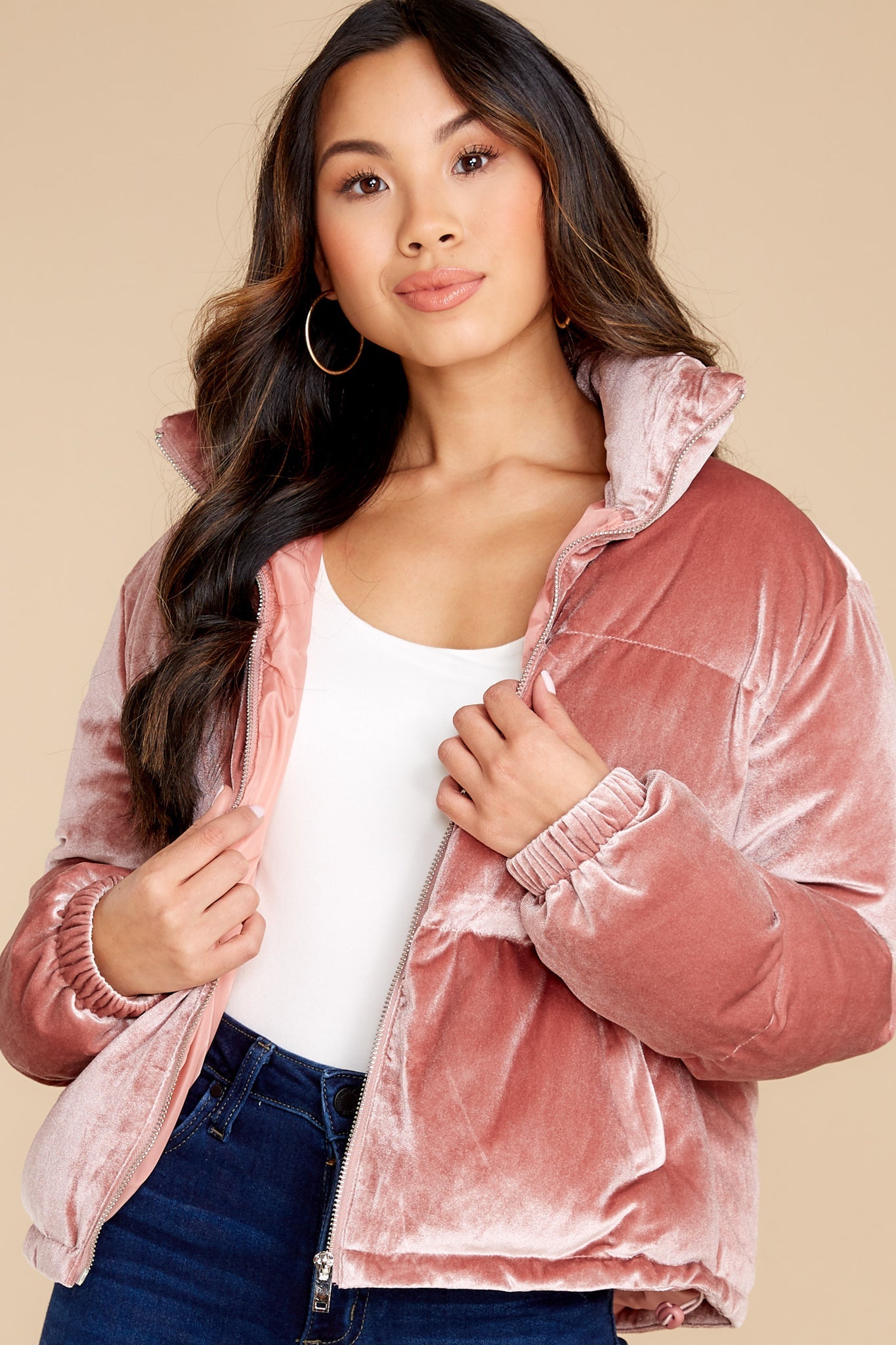 Ready For The Chill Rose Pink Puffer Jacket