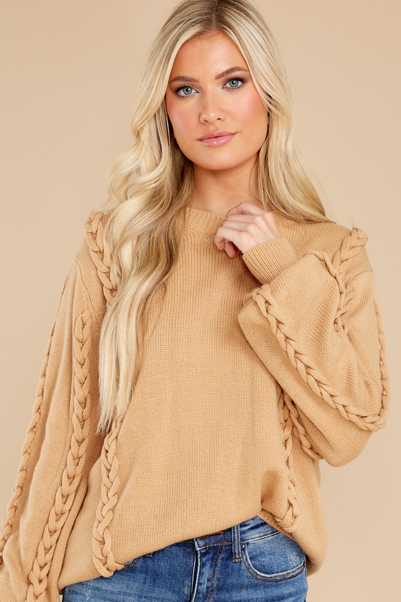 Through It All Camel Sweater