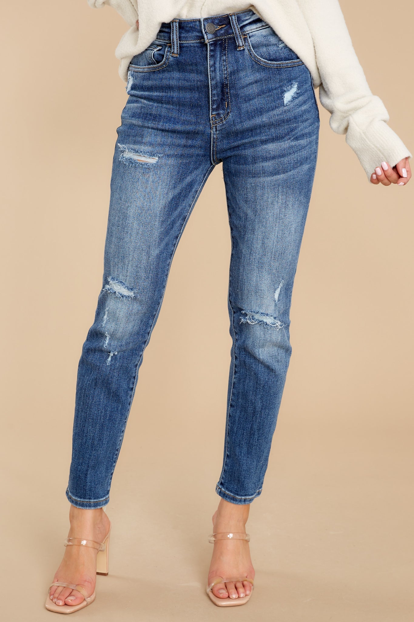 Strut Your Stuff Medium Wash Straight Jeans