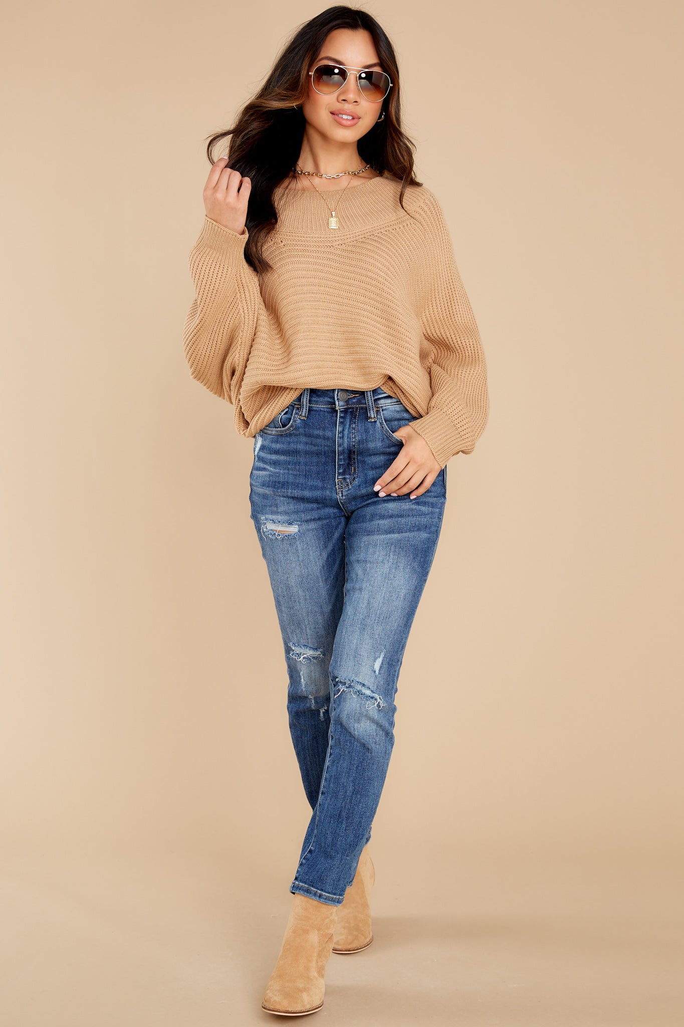 Heartwarming Feeling Tan Sweater