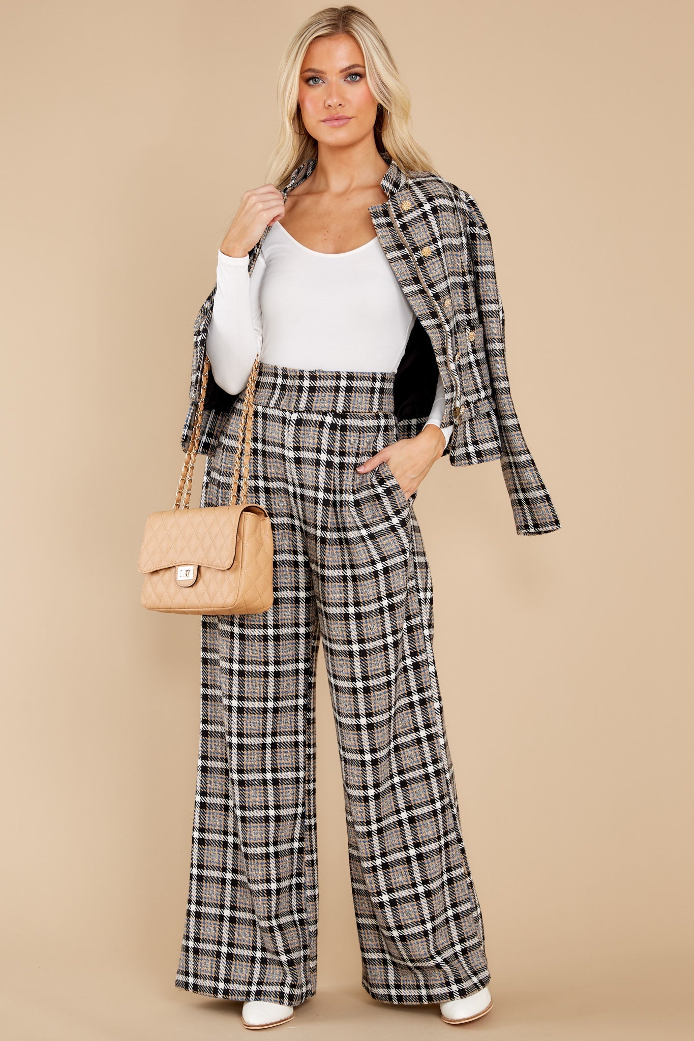 Didn't Stutter Black Plaid Jacket
