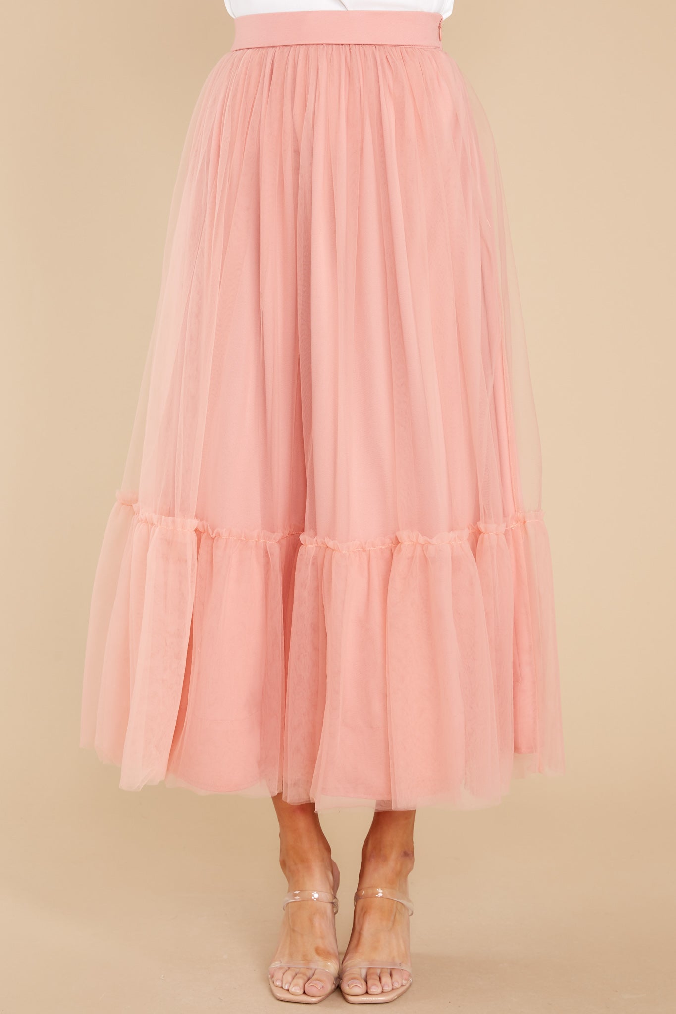 Go With The Flow Mauve Pink Skirt