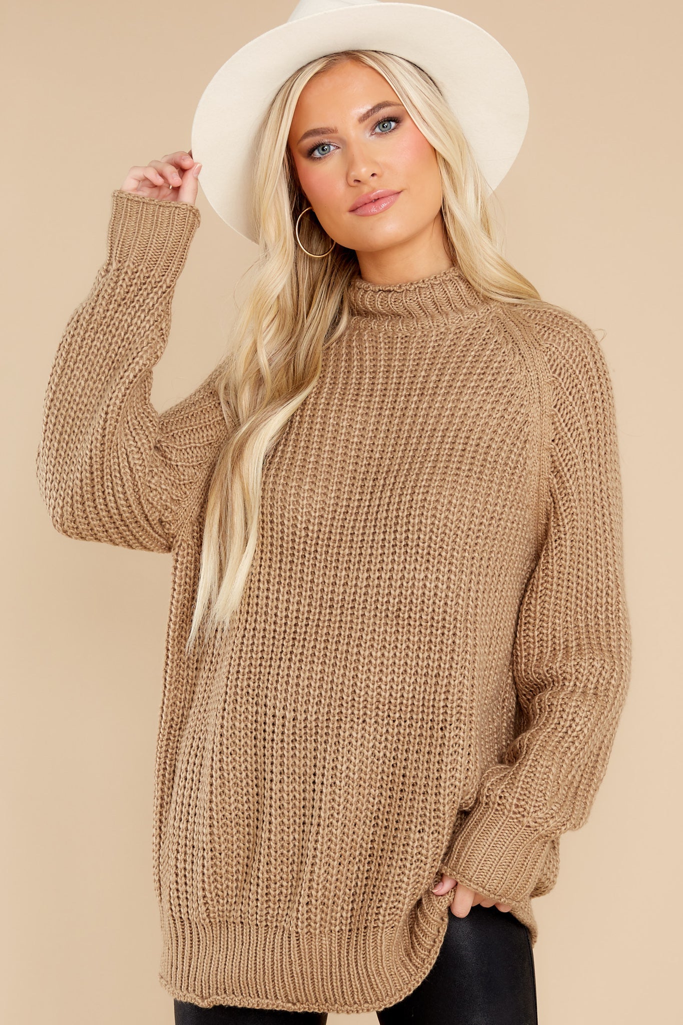 Say You Love Me Dark Taupe Sweater