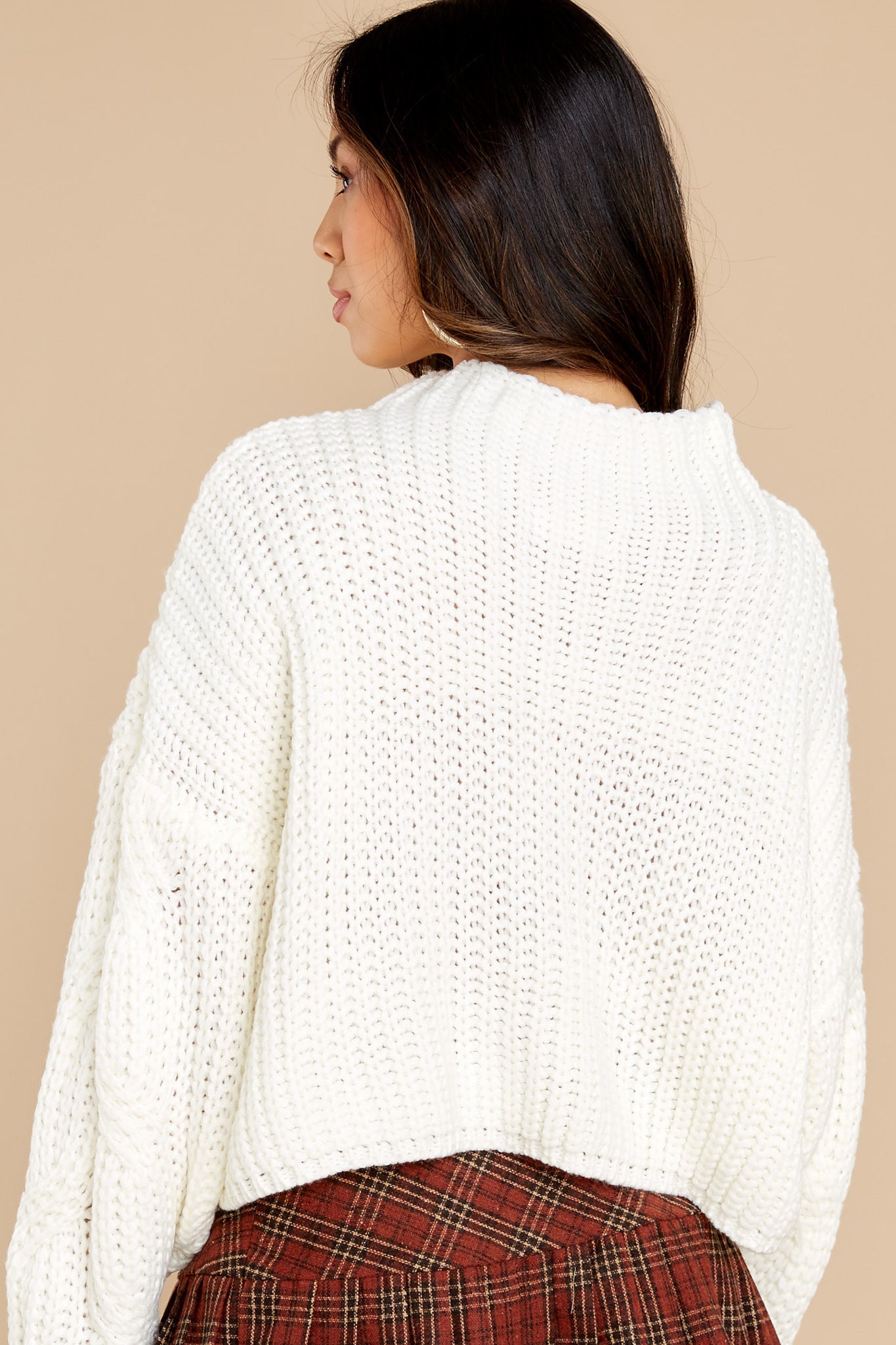 Wish On A Star Ivory Crop Sweater