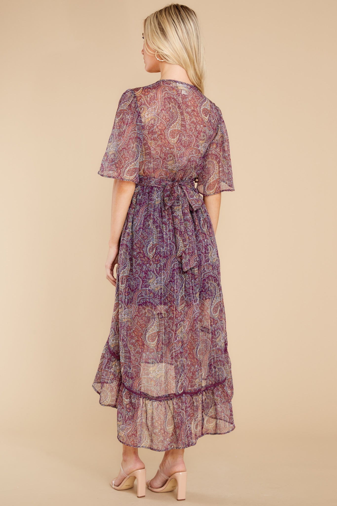 Lismore Plum Gold Dress