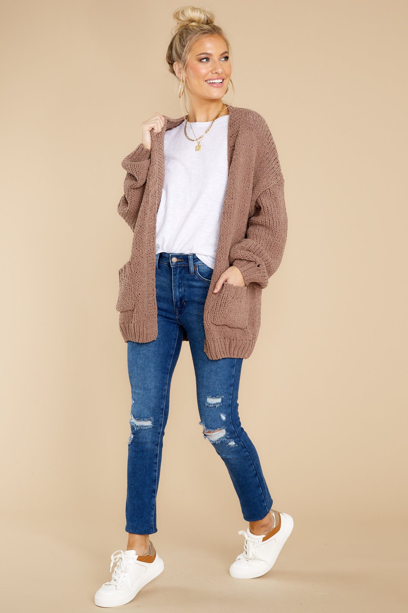 The Right Moment Mocha Cardigan