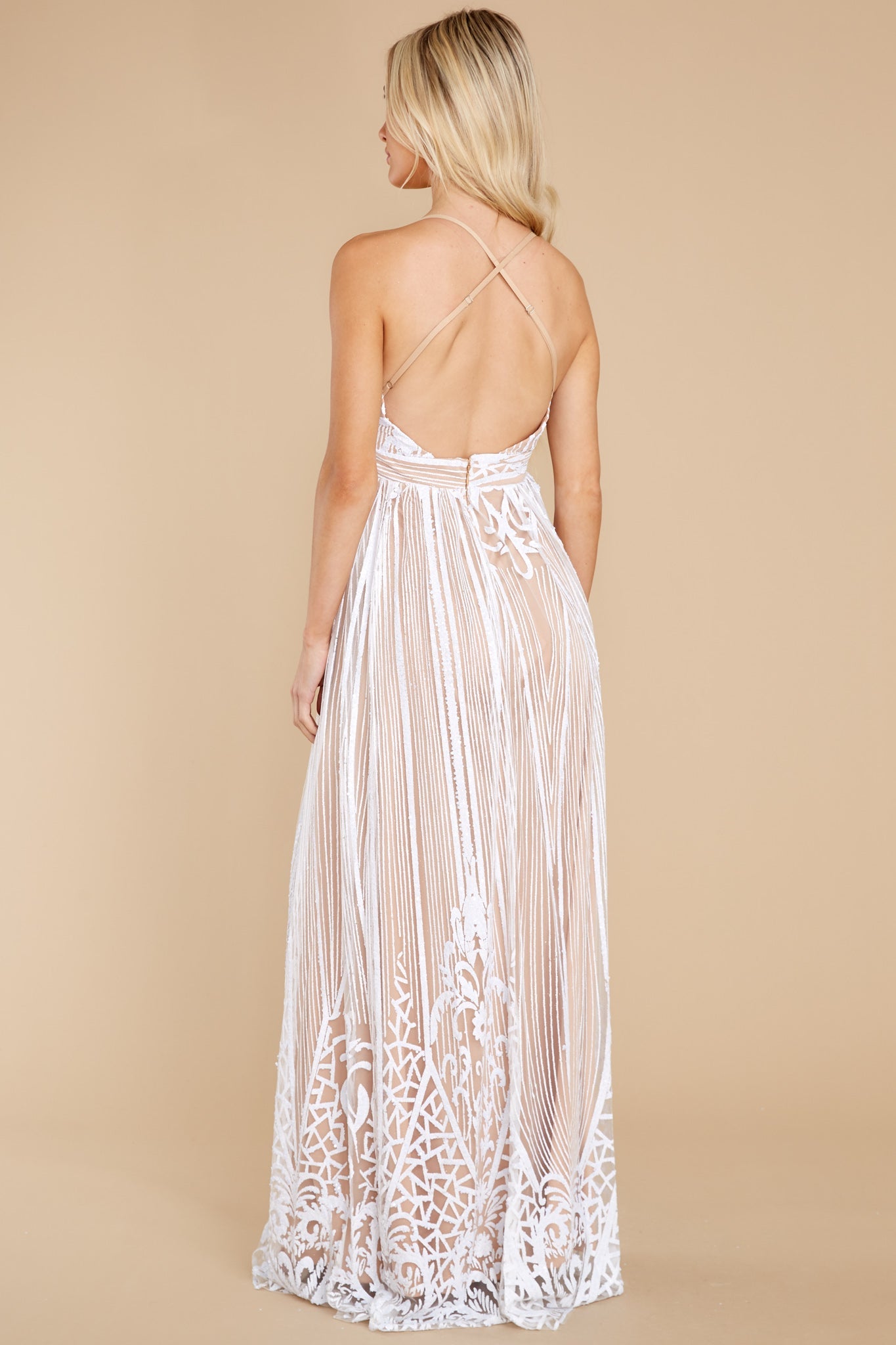 Real Elegance White Maxi Dress