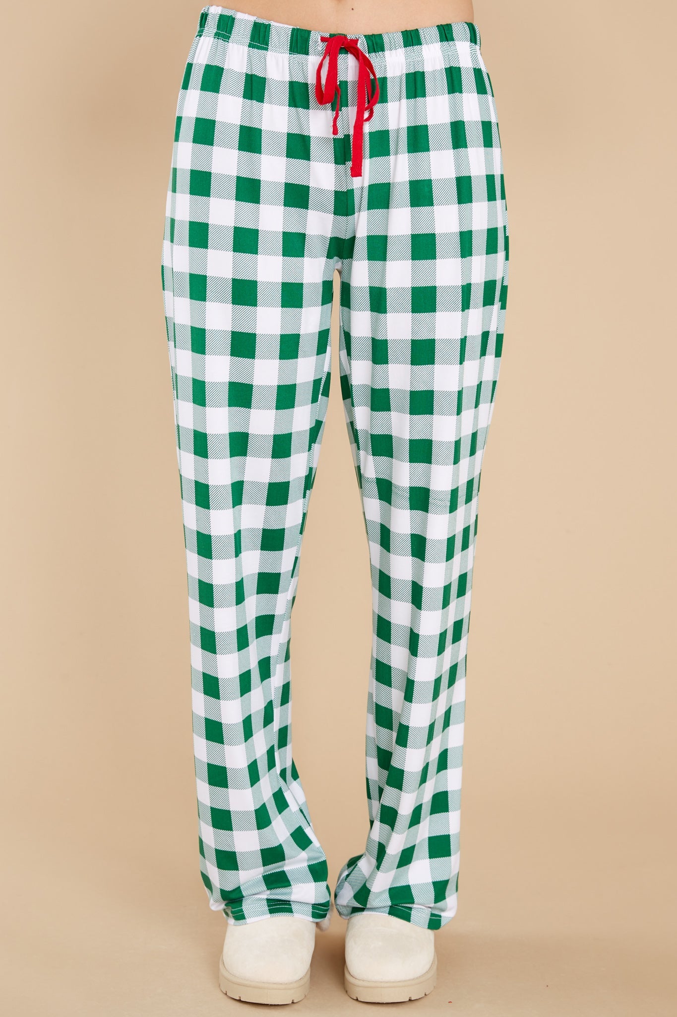 Hit The Hay Green Gingham Pajama Set