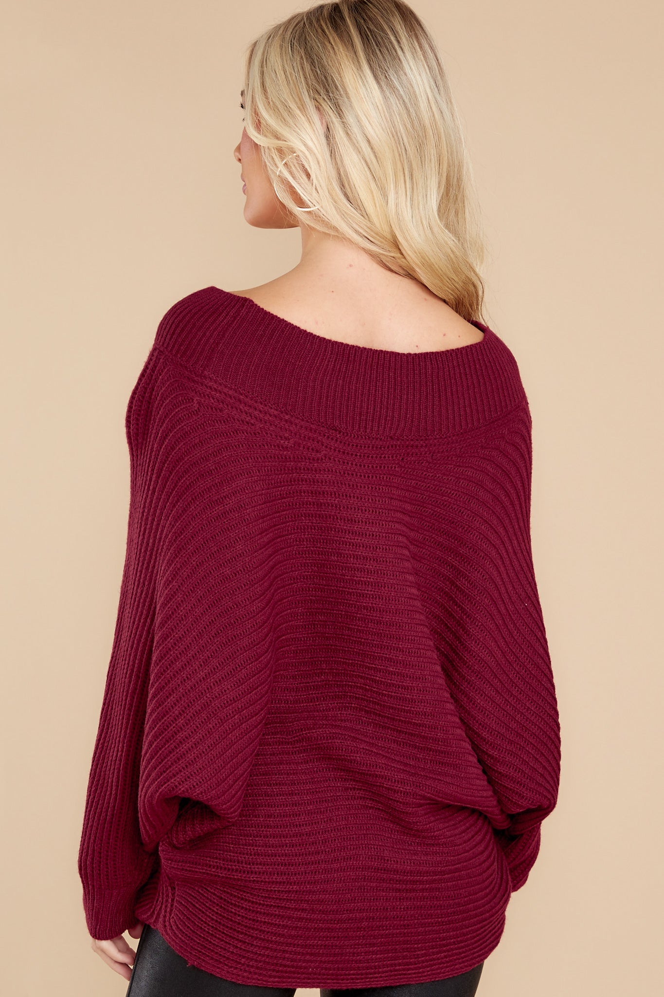 Heartwarming Feeling Burgundy Sweater