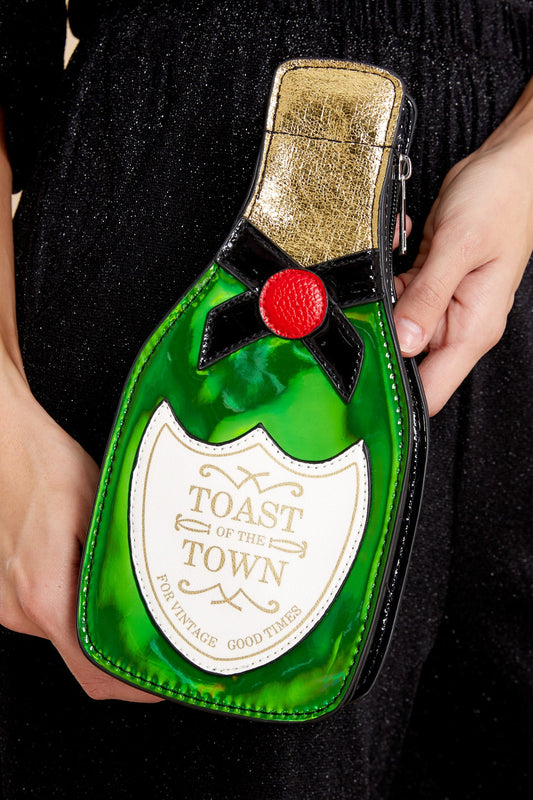 Toast On The Town Green Crossbody Bag