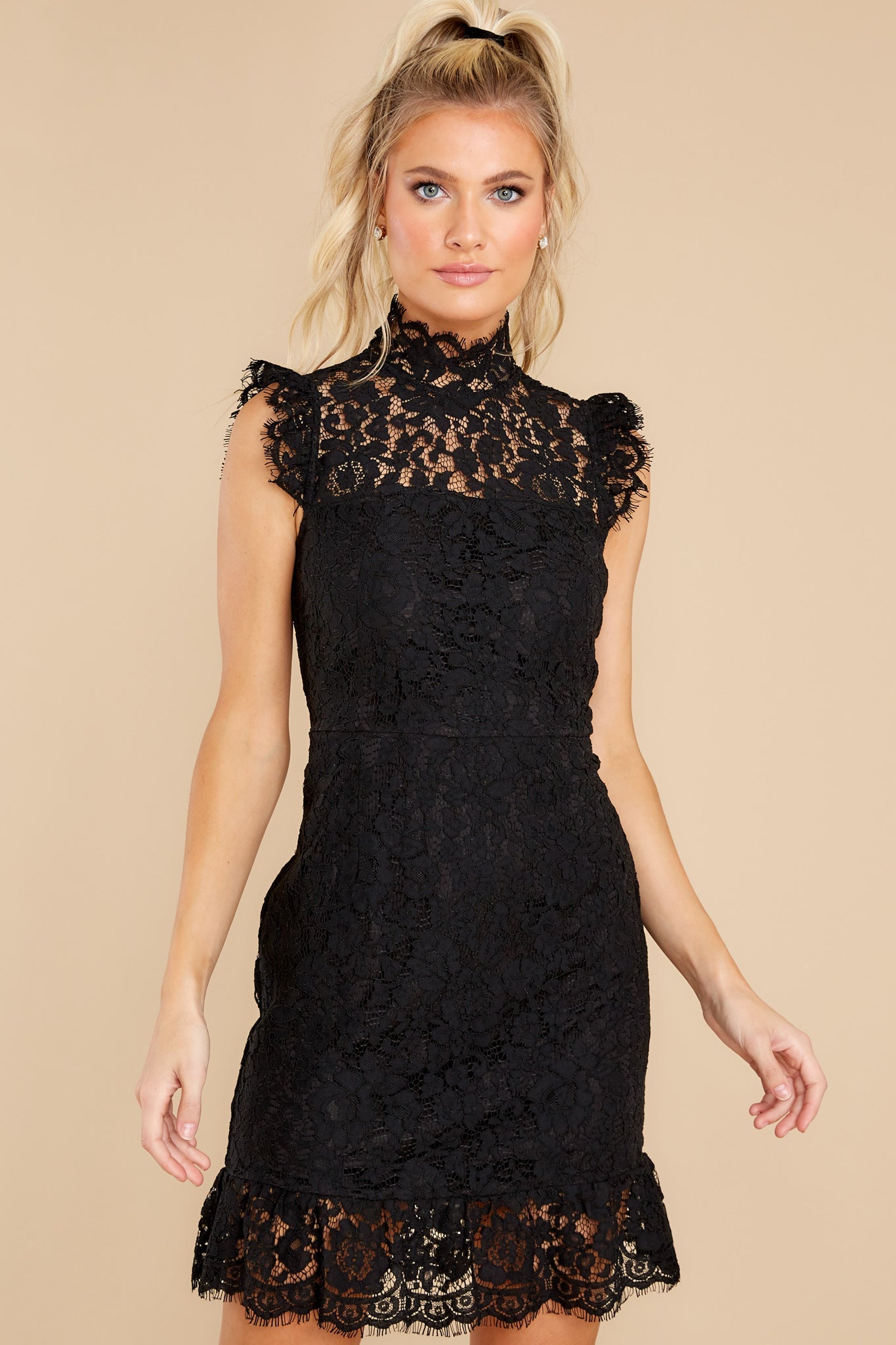 Learn To Love Black Lace Dress