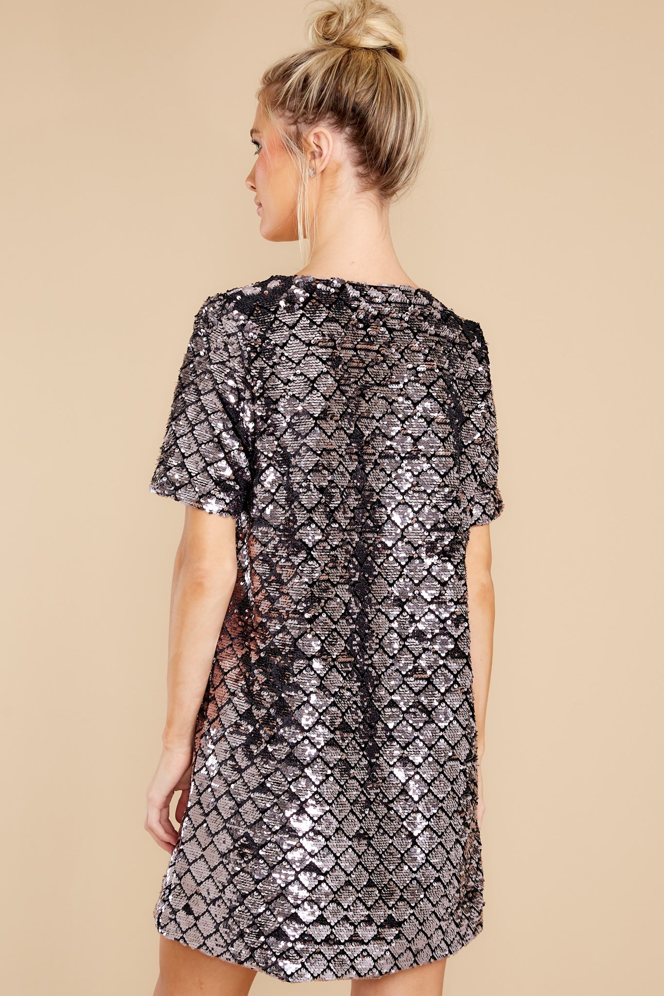 Mic Drop Silver Sequin Dress