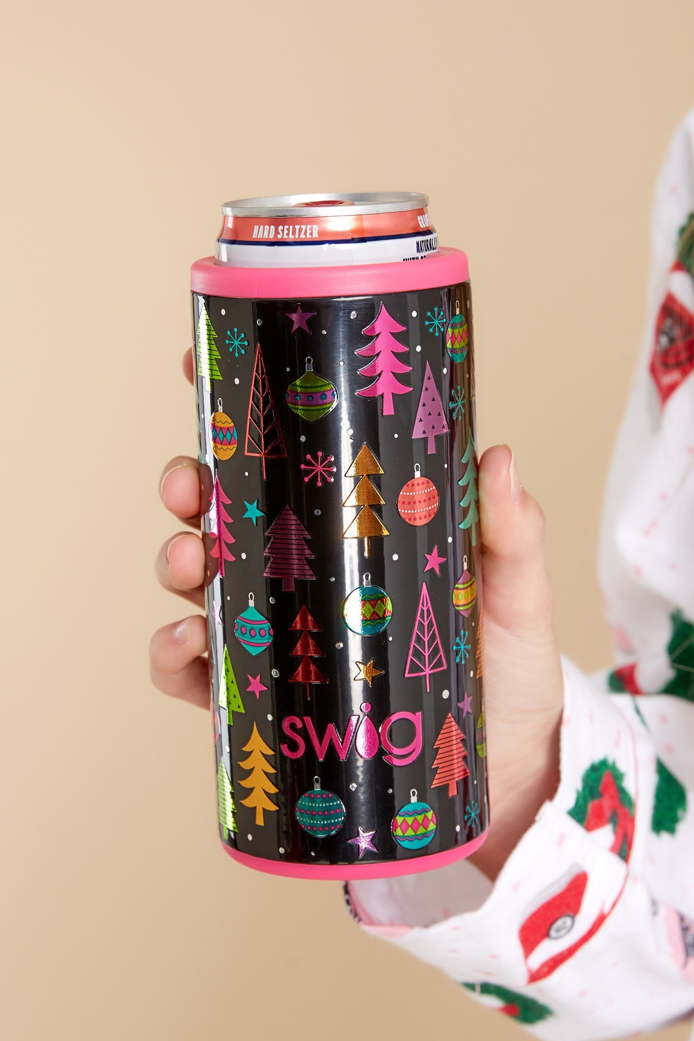 Merry And Bright Skinny Can Cooler