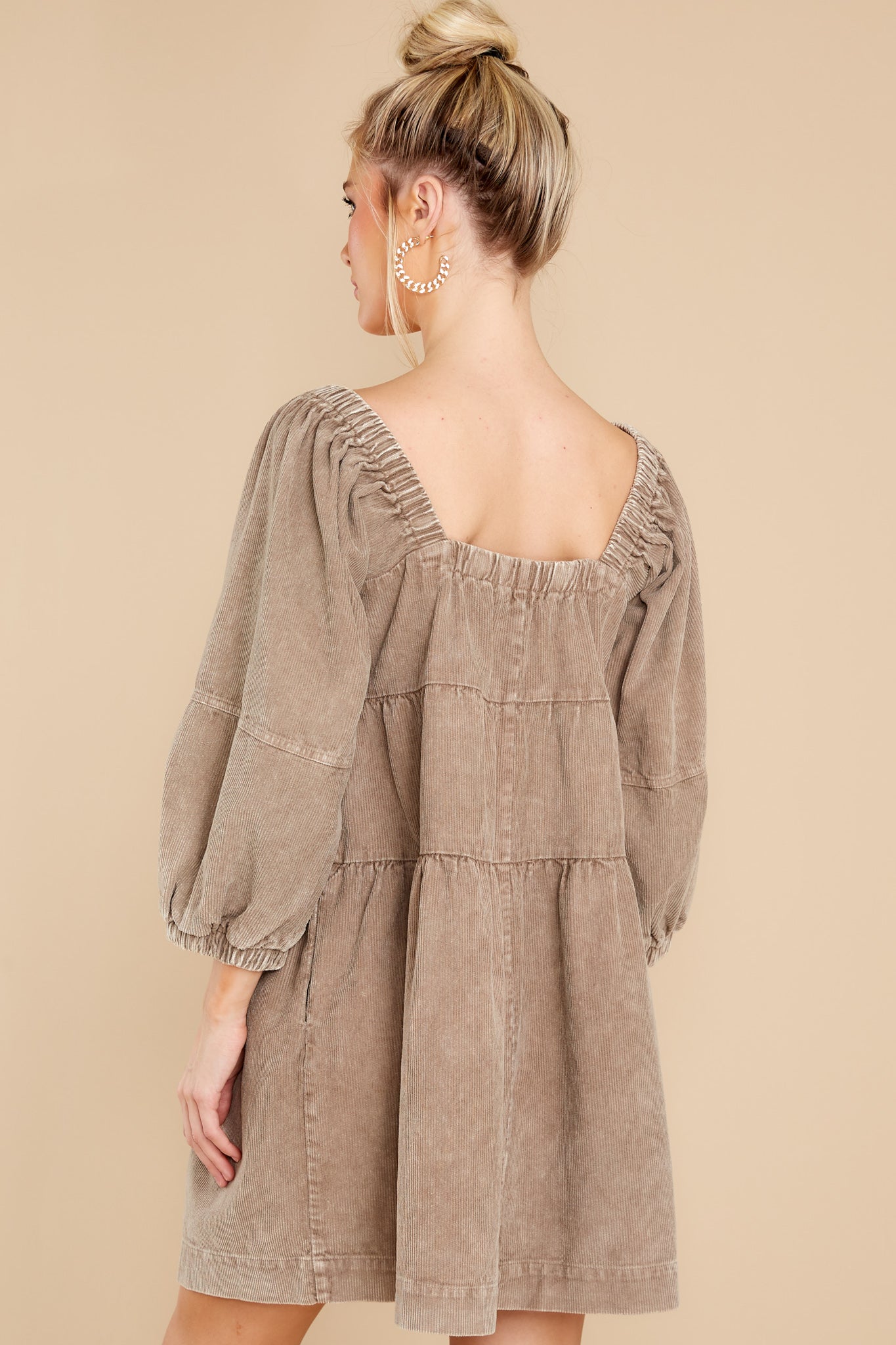Leaving An Impression Taupe Dress
