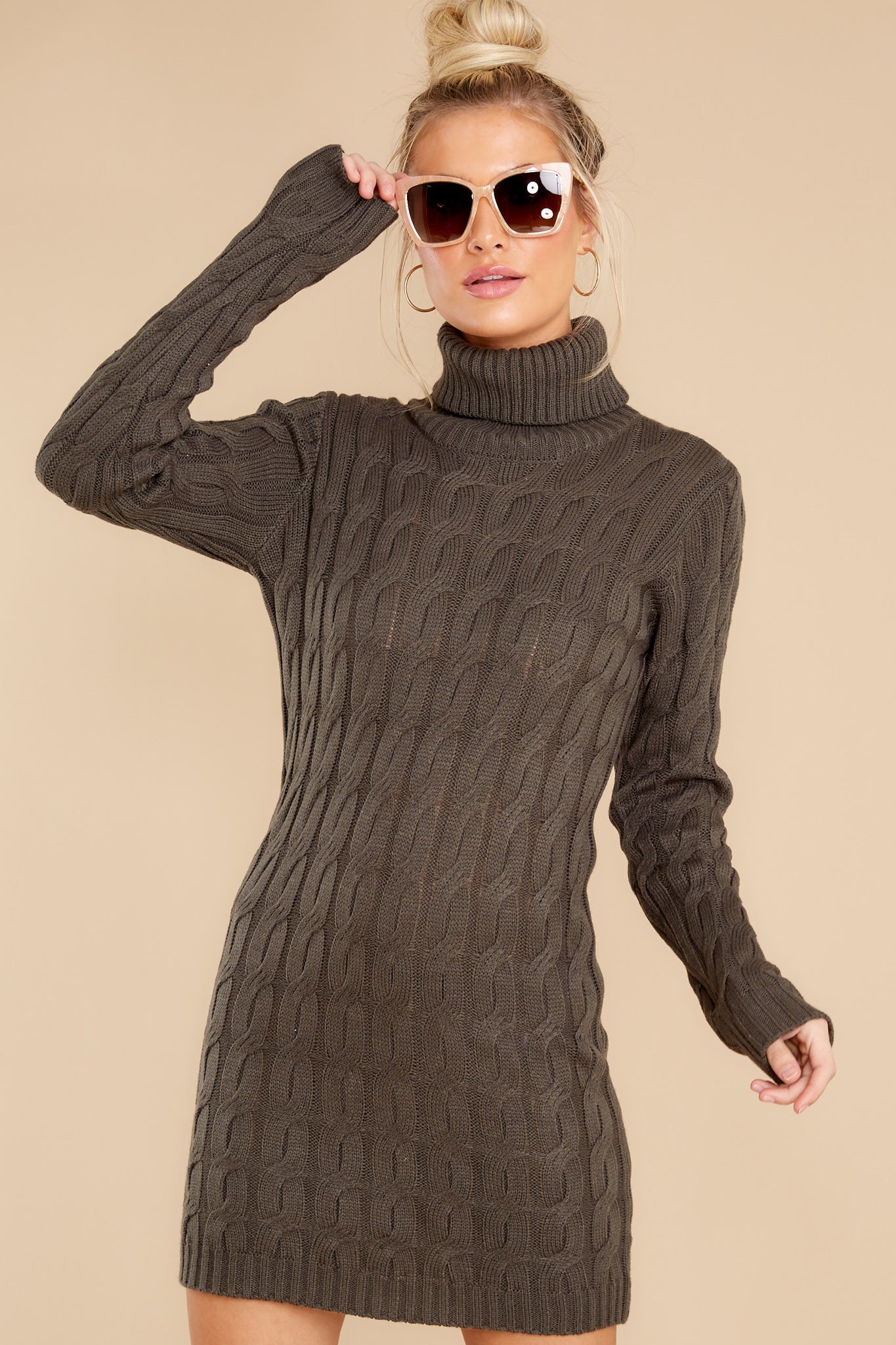 Season's Greetings Charcoal Sweater Dress