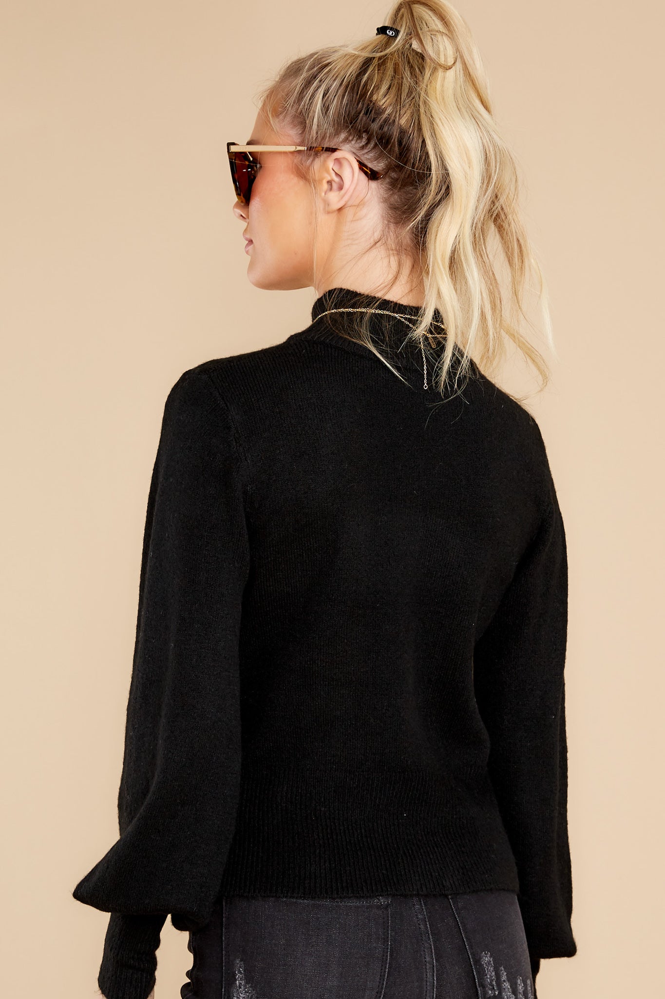 Keeping Along Black Sweater