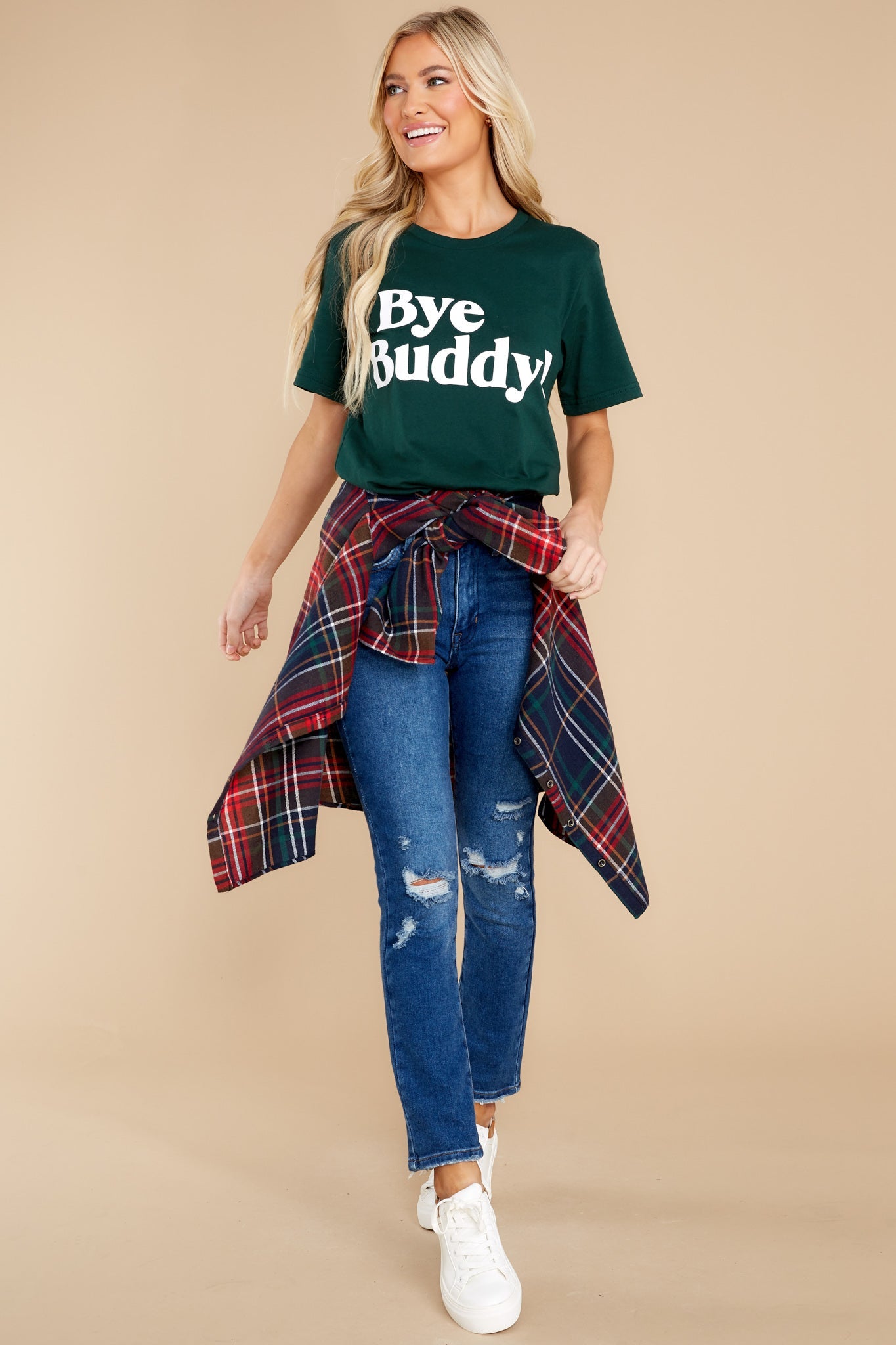 Bye Buddy Green Tee