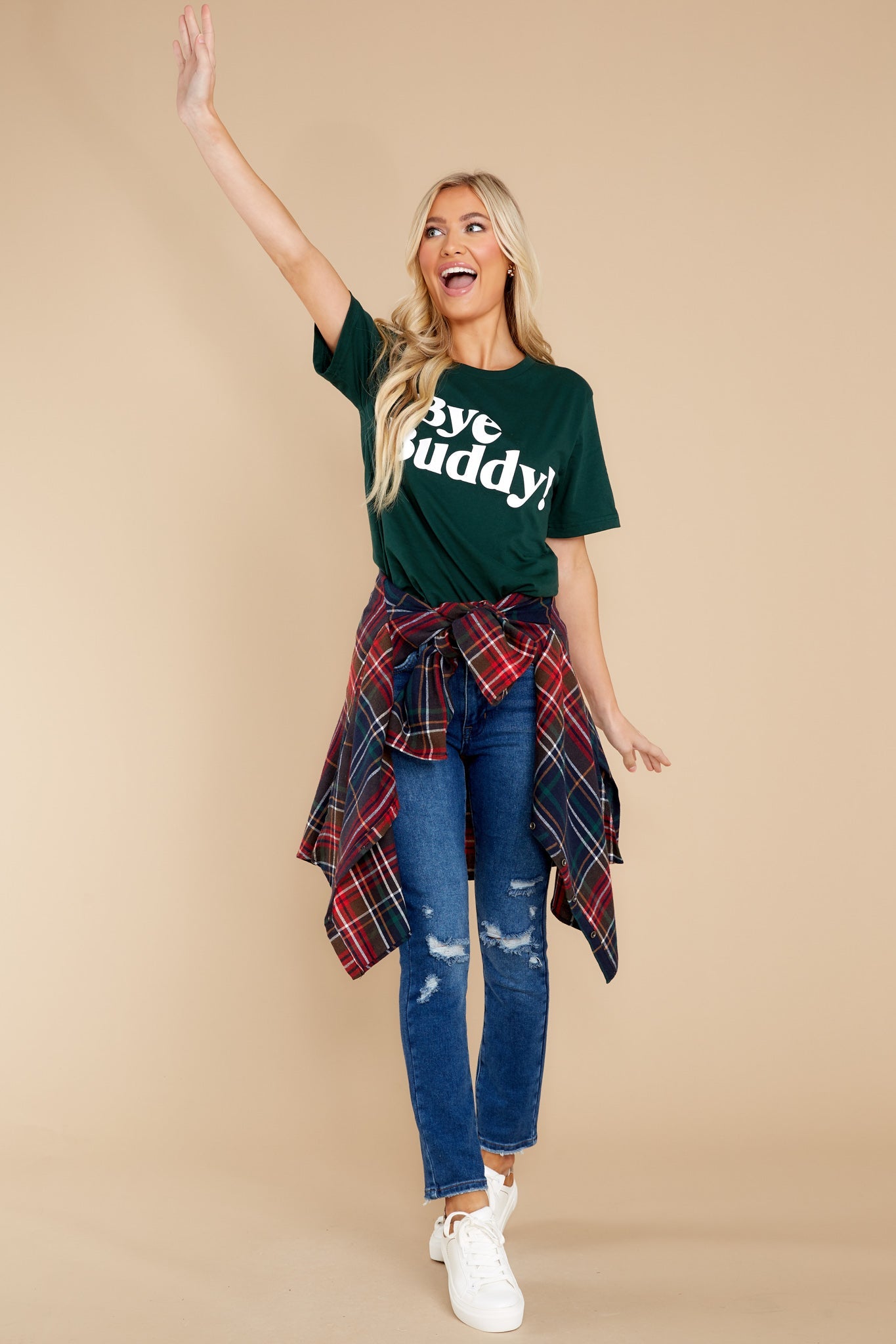 Bye Buddy Green Tee