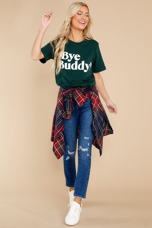 Bye Buddy Green Tee