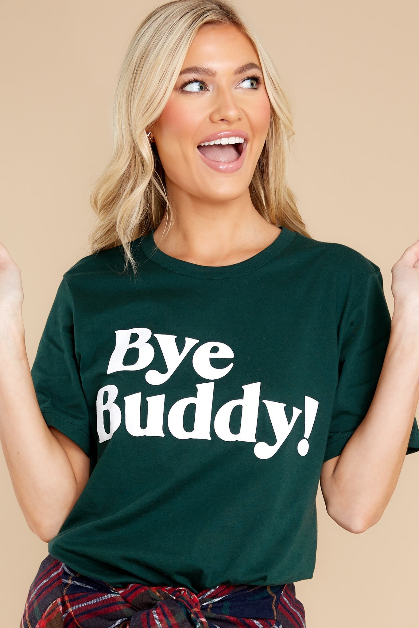 Bye Buddy Green Tee