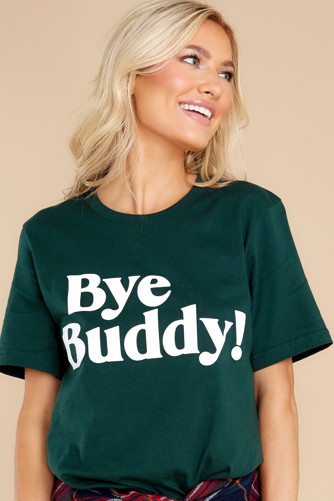 Bye Buddy Green Tee