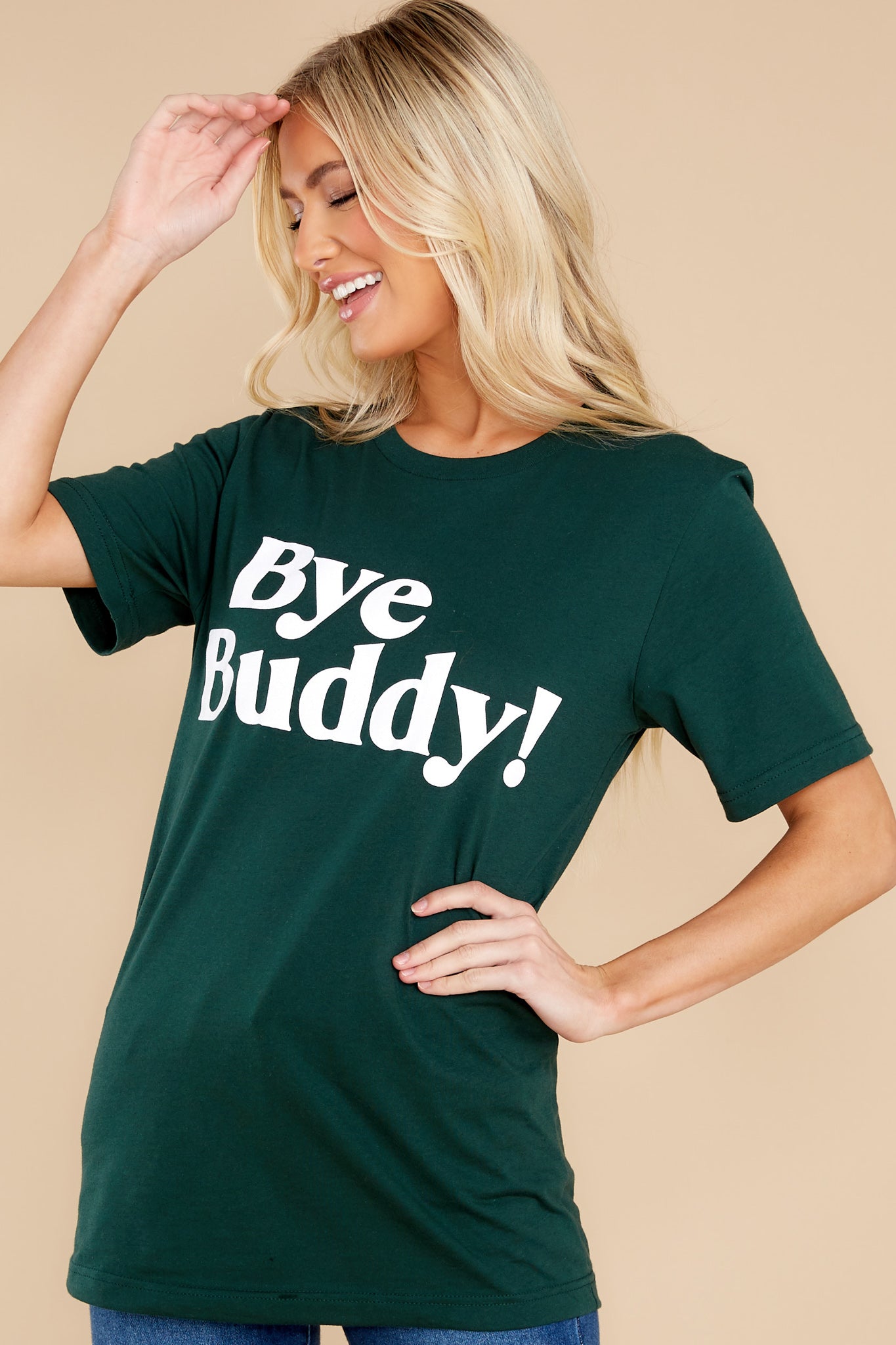 Bye Buddy Green Tee
