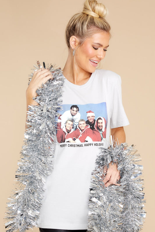 Merry Christmas Happy Holidays White T-Shirt
