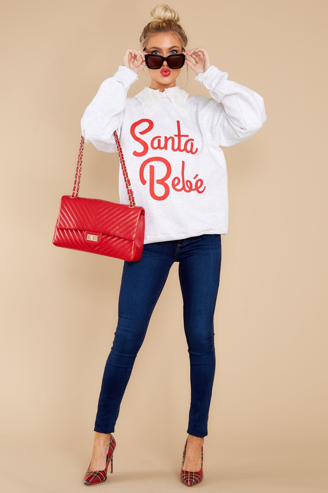 Santa Bebe Grey Sweatshirt