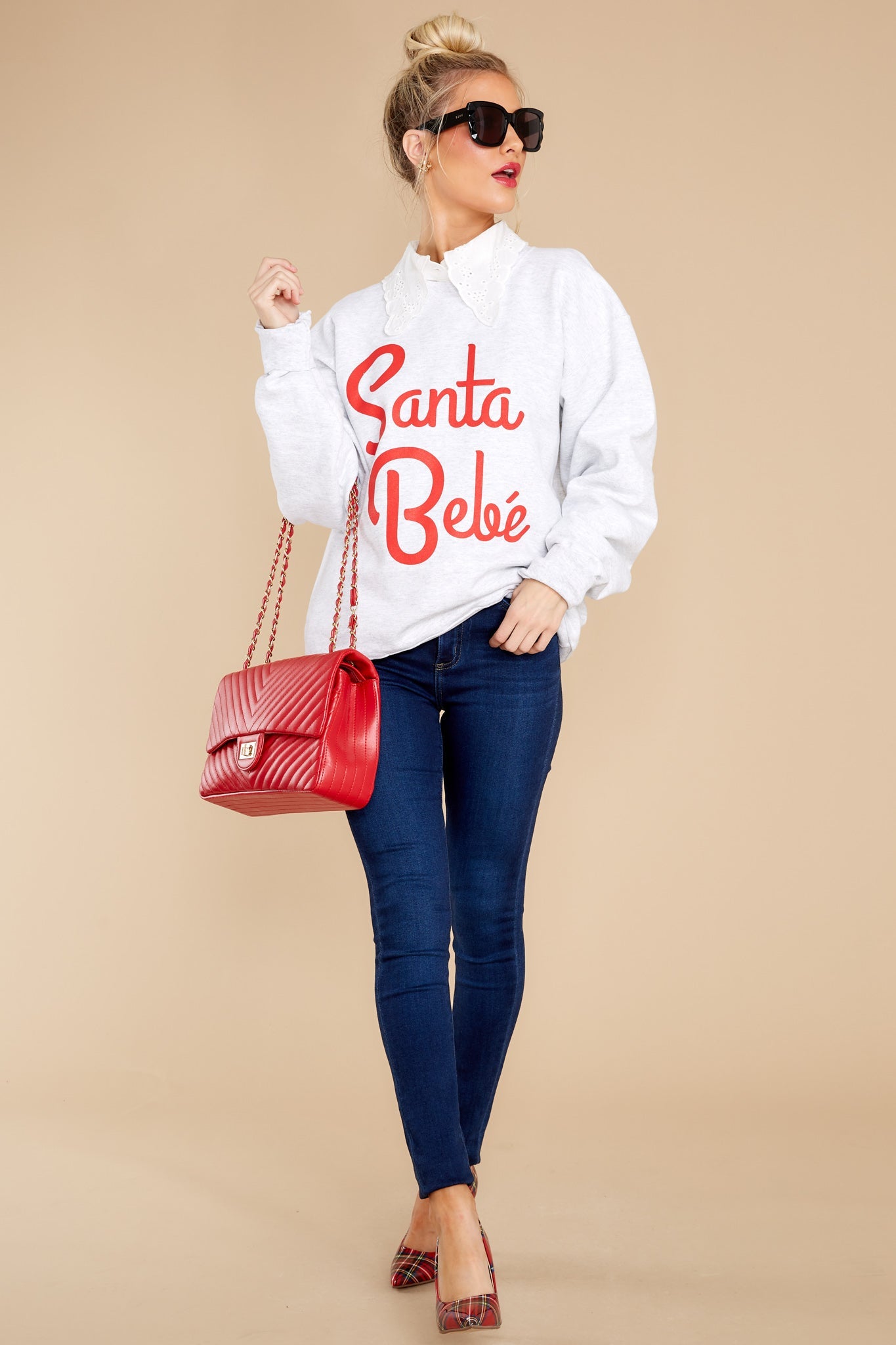 Santa Bebe Grey Sweatshirt