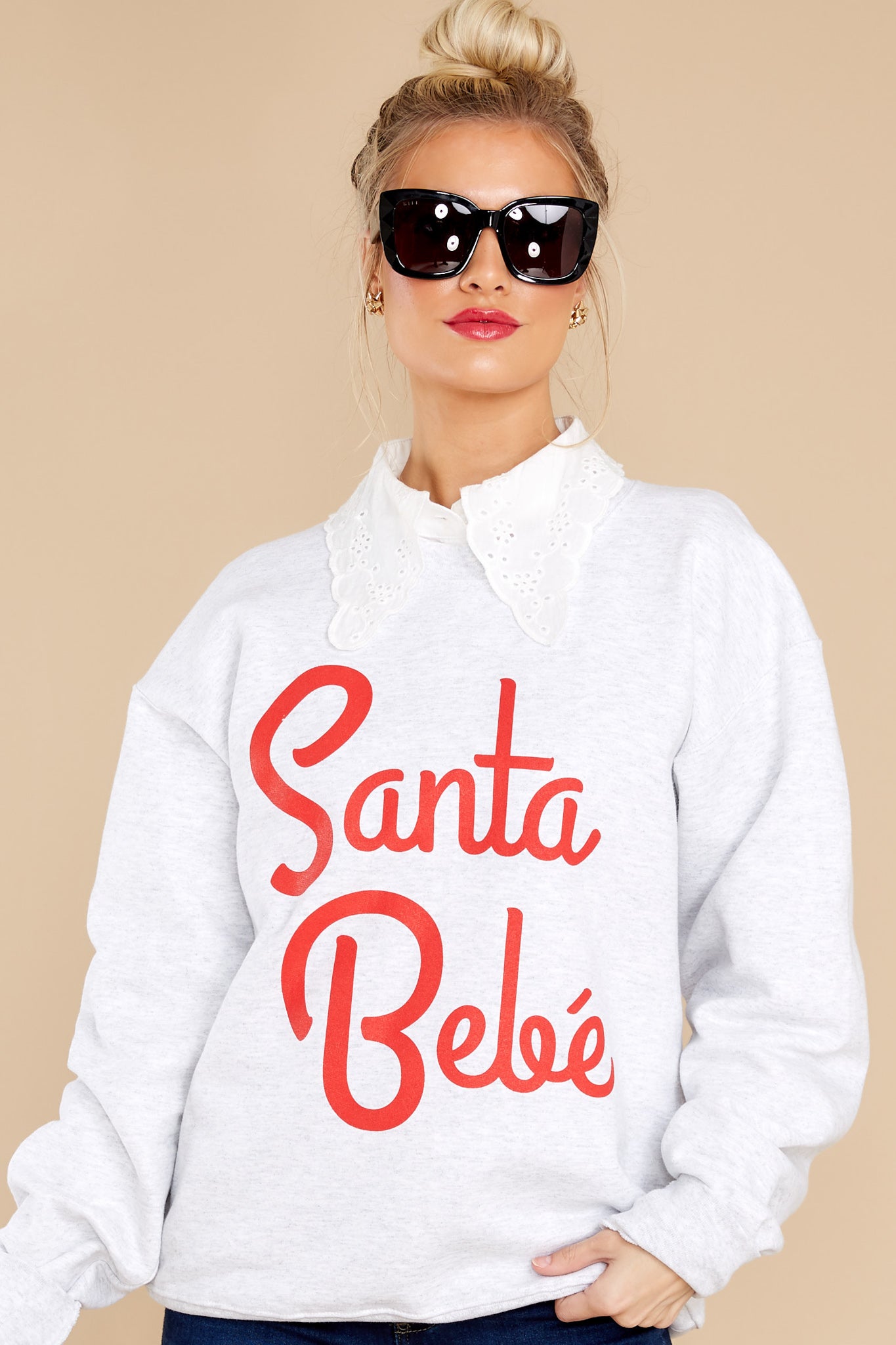 Santa Bebe Grey Sweatshirt