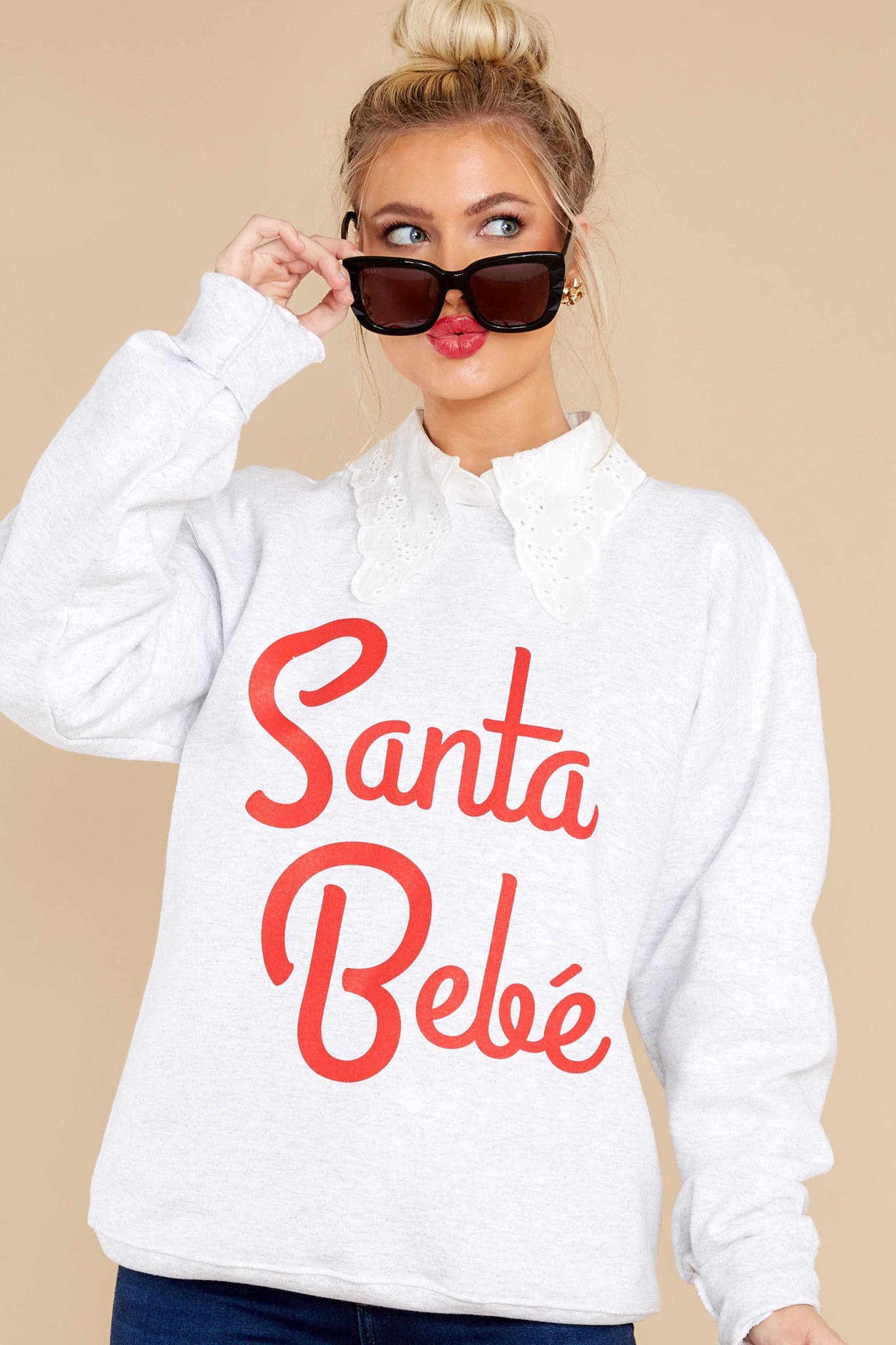 Santa Bebe Grey Sweatshirt