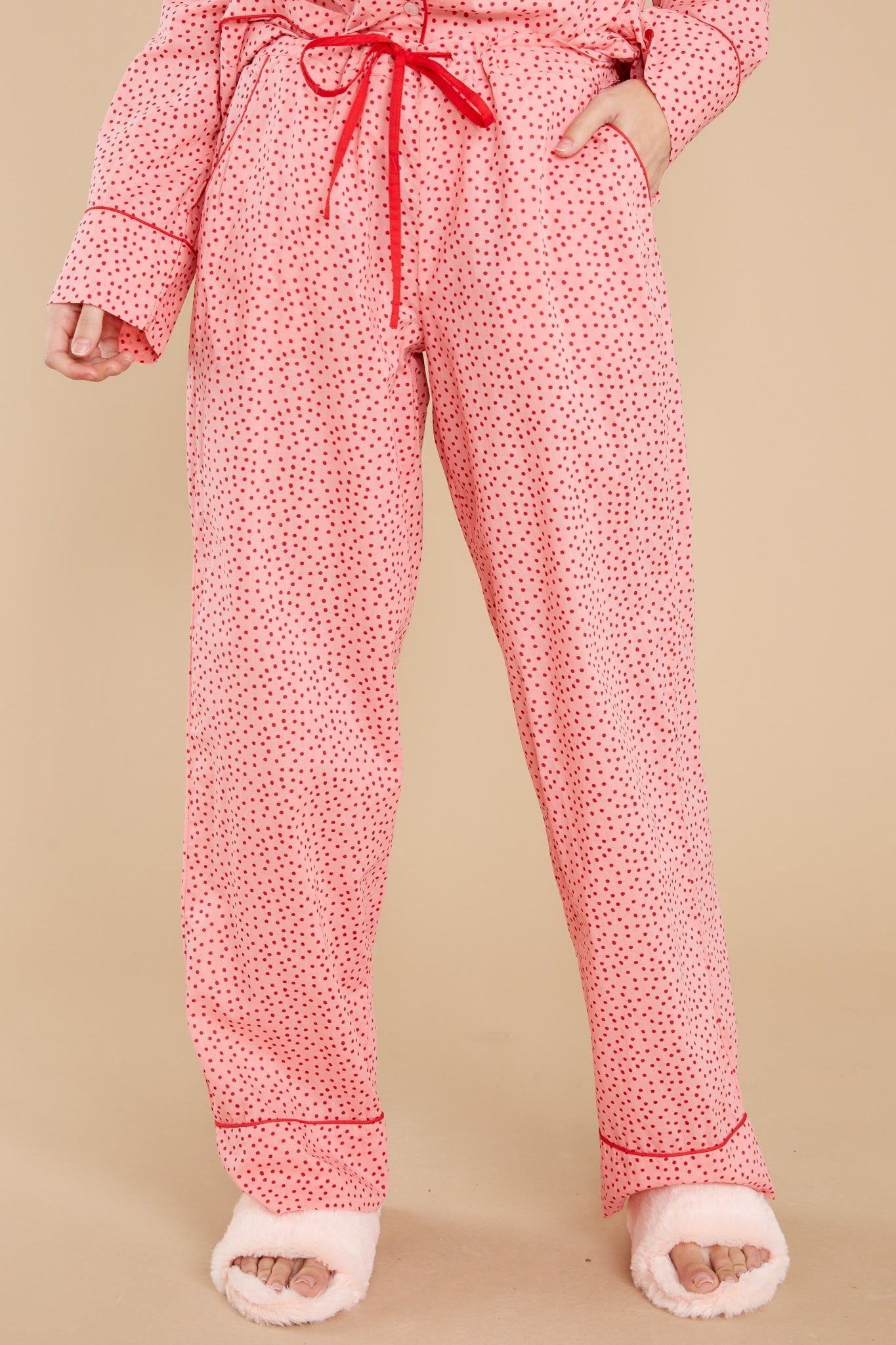 Pressing Snooze Pink Print Pajama Set