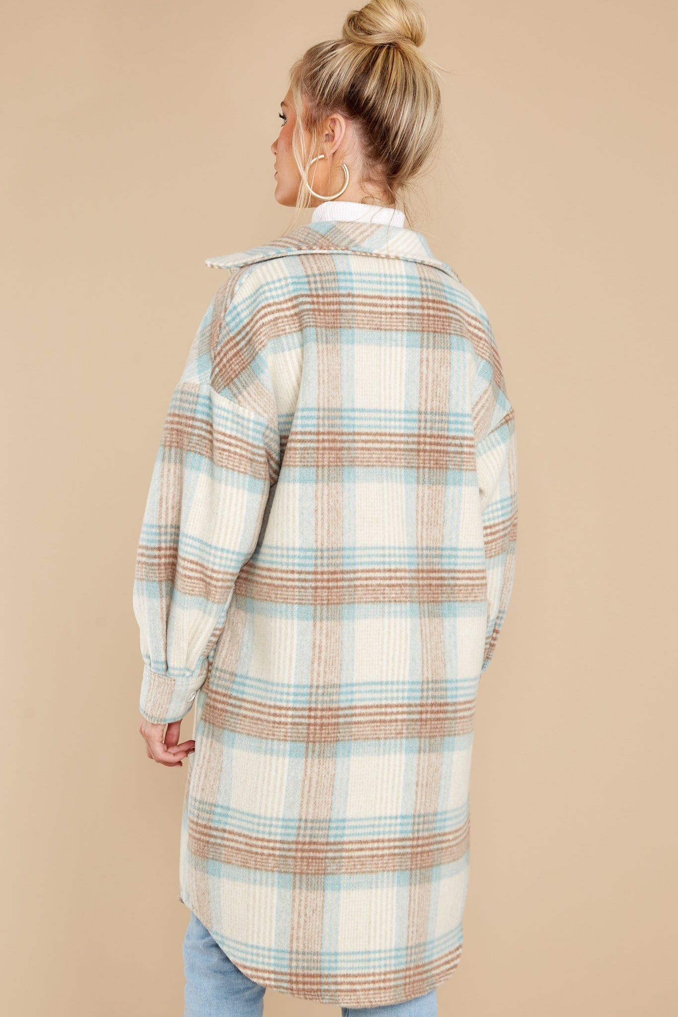 Always Dreaming Mint Multi Plaid Shacket