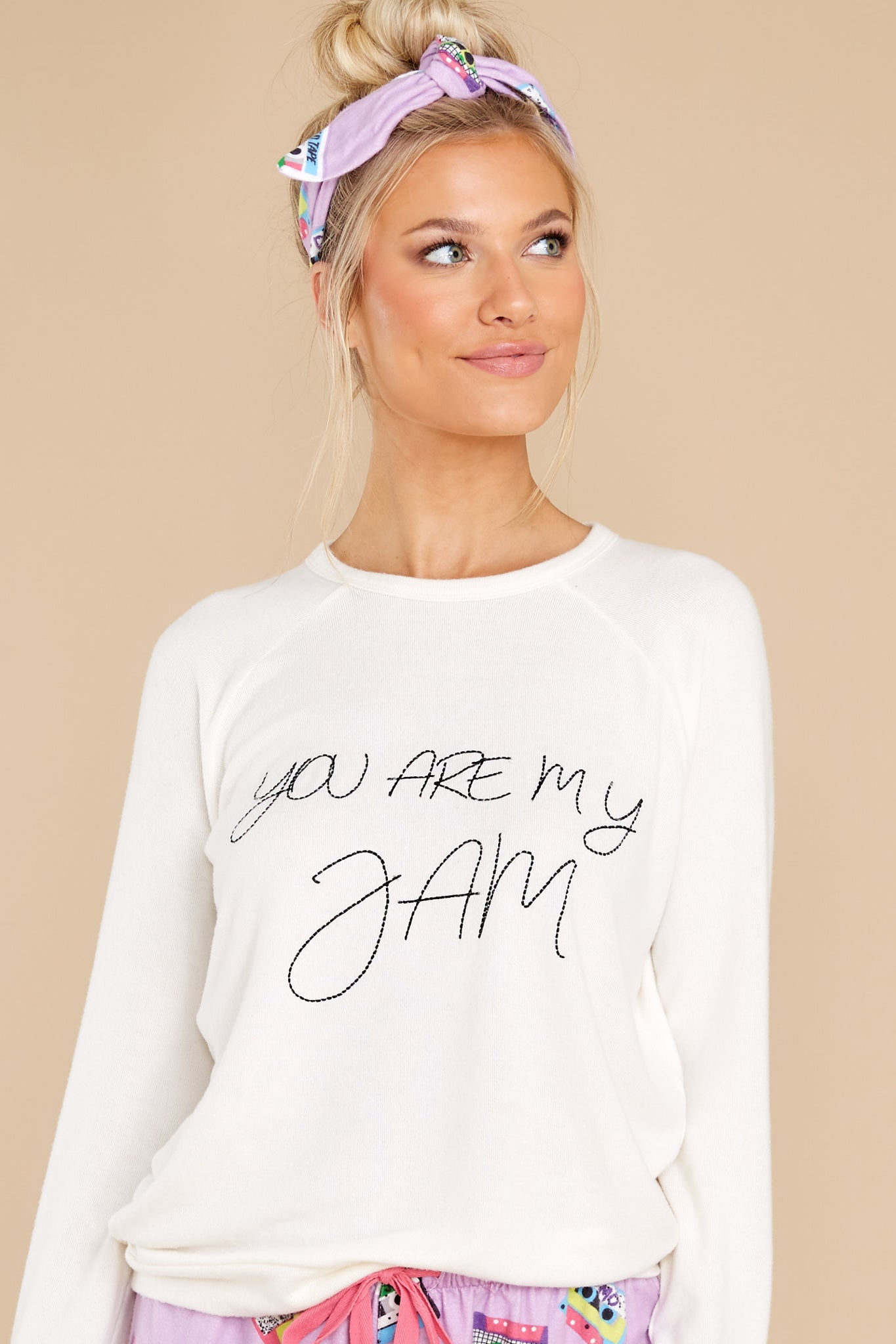My Jam Ivory Long Sleeve Graphic Tee