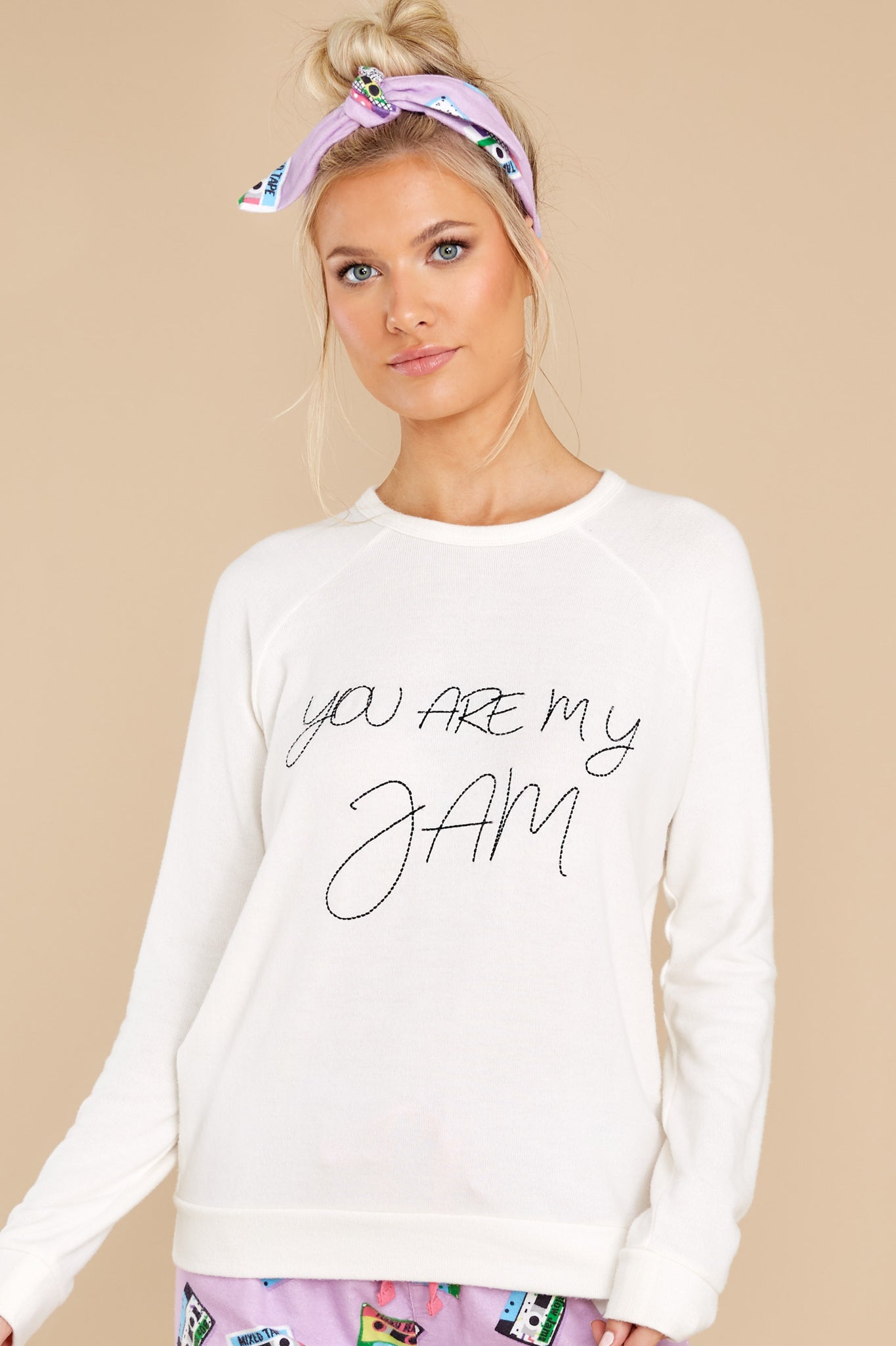 My Jam Ivory Long Sleeve Graphic Tee